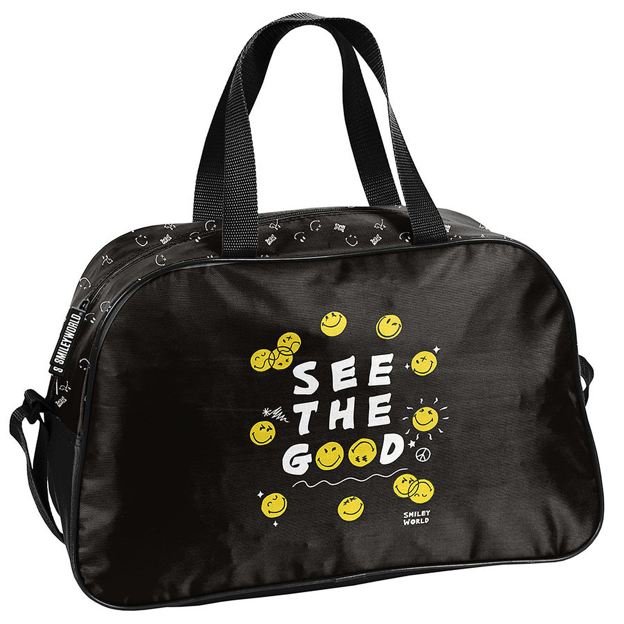 Sporttasche Smiley Kindersporttasche Jungen Mädchen schwarz