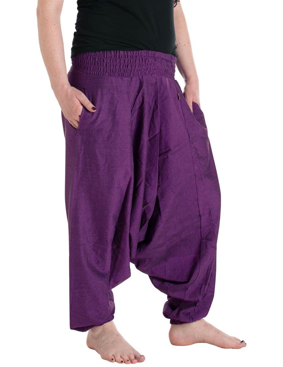 Vishes Haremshose Unisex Haremshose Einfarbig Einheitsgröße 34-46 Orientalisch, Yoga, Festival, Hippie Style