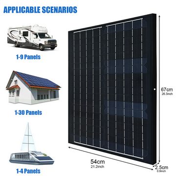 GLIESE Solarmodul 12V Solarmodul 50W Solarpanel Photovoltaik