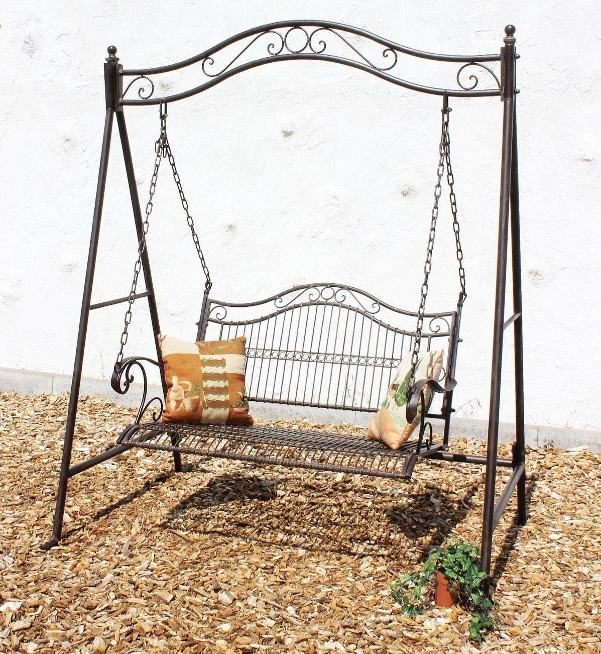 Hollywoodschaukel Metall Antik 2 Sitzer Gartenschaukel 082505 Schaukel Garten