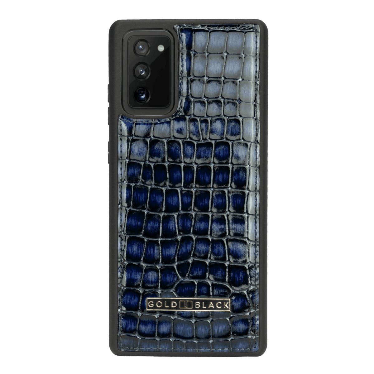 GOLDBLACK Handyhülle Samsung Note 20 Lederhülle MILANO-Design Blau