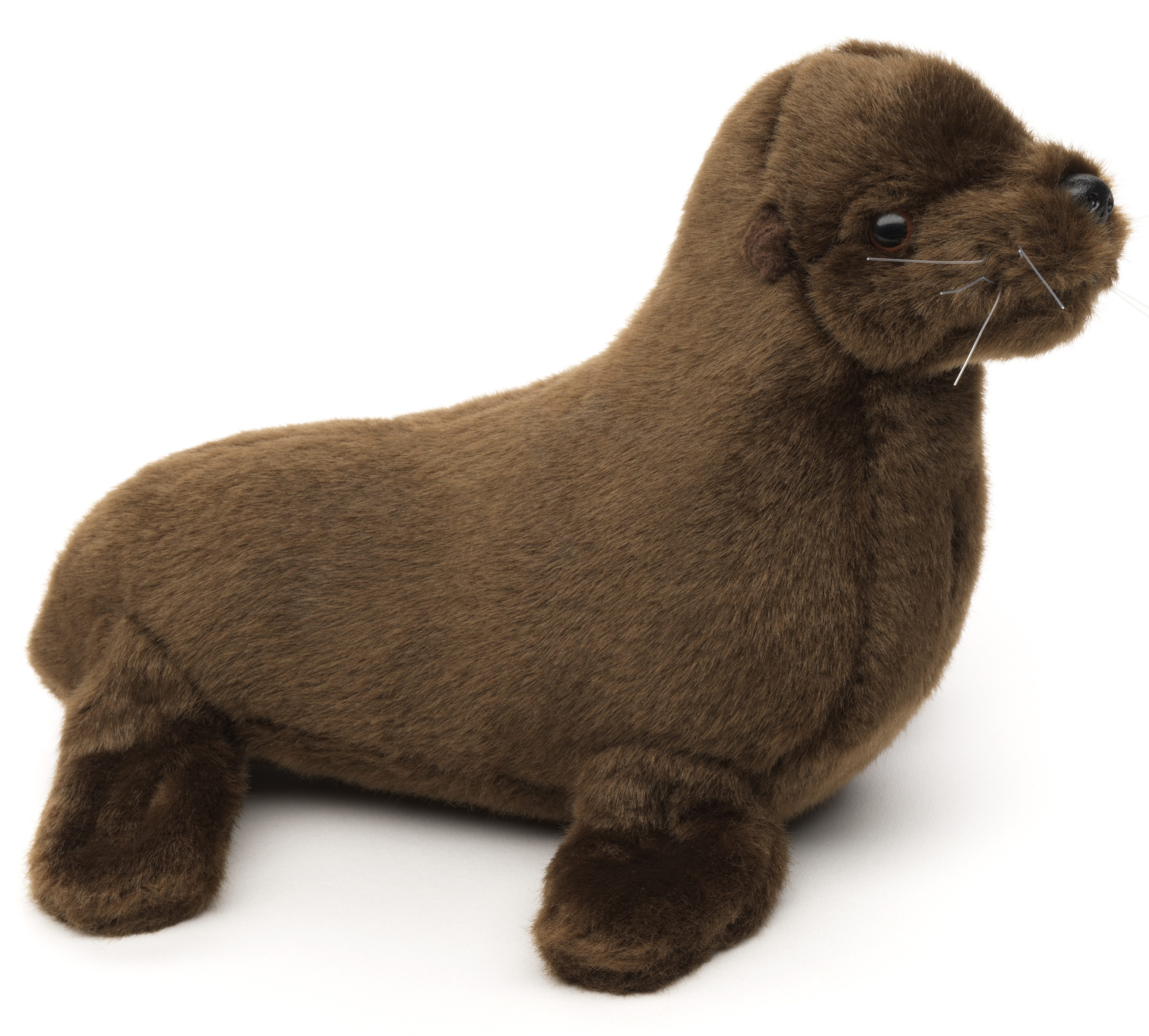 Uni-Toys Kuscheltier Seelöwe braun - verschiedene Größen - Plüsch-Robbe - Plüschtier, zu 100 % recyceltes Füllmaterial