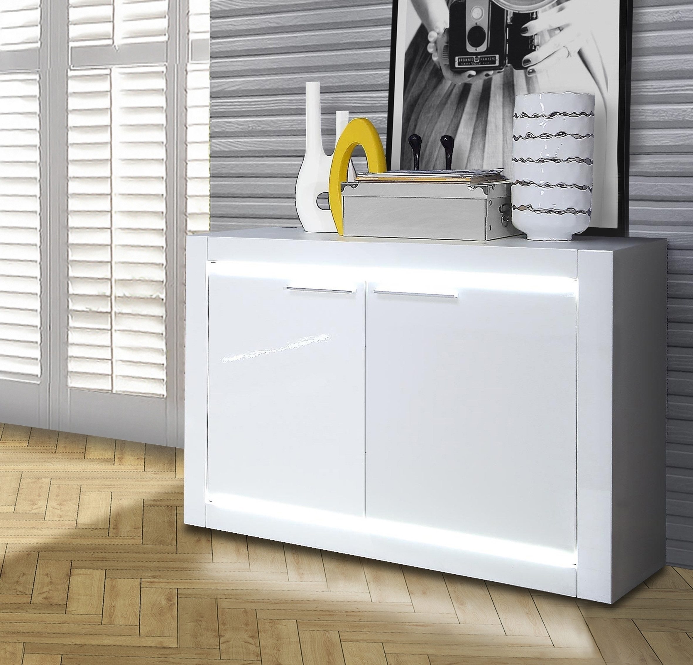 FORTE Kommode in weiß - 103x78,3x41,3cm (BxHxT)