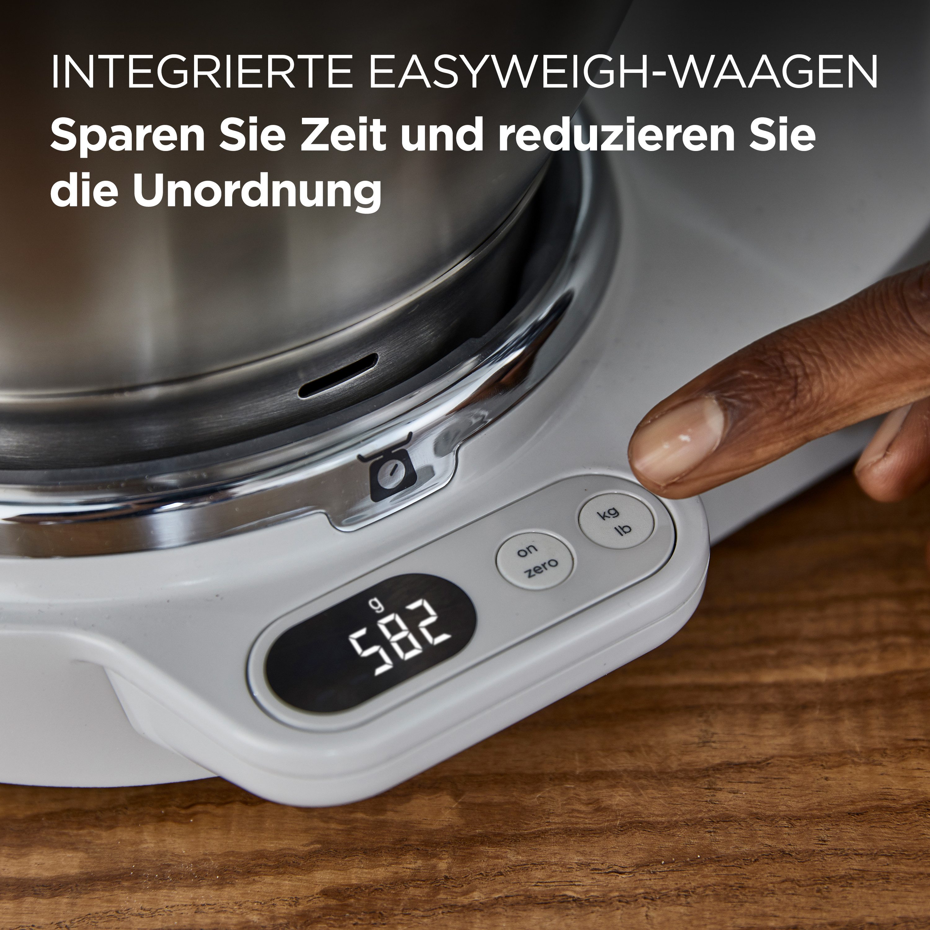 KENWOOD Küchenmaschine Titanium Chef Baker KVC85.594SI, 1200 W, 5 l Schüssel, inkl. umfangreiches Zubehör, mit integrierter EasyWeigh Waage
