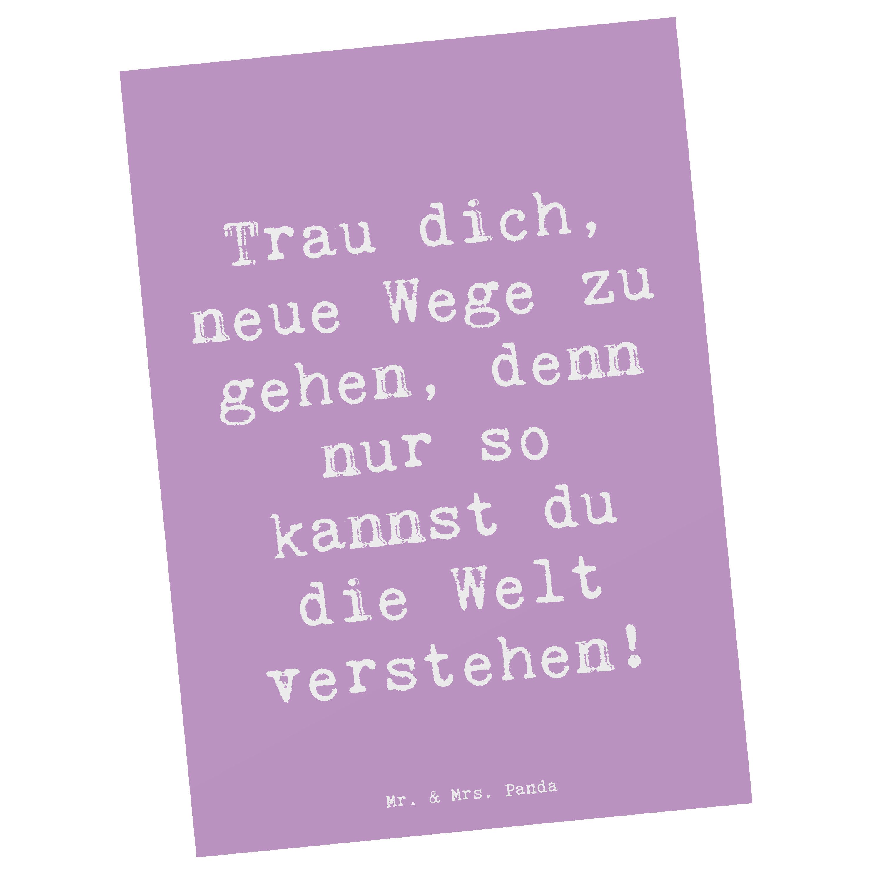 Postkarte Unbekannte Orte erkunden - Lavendeltraum - Geschenk, Entdeckergeist