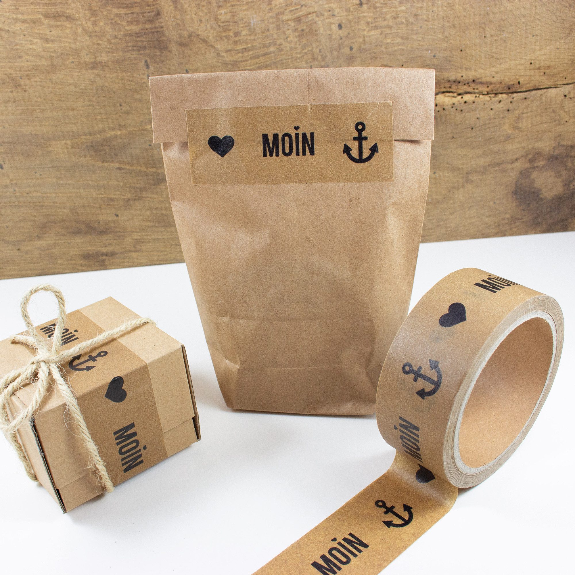 Thumbnail - Bow & Hummingbird Klebeband Papierklebeband Moin-Anker-Herz