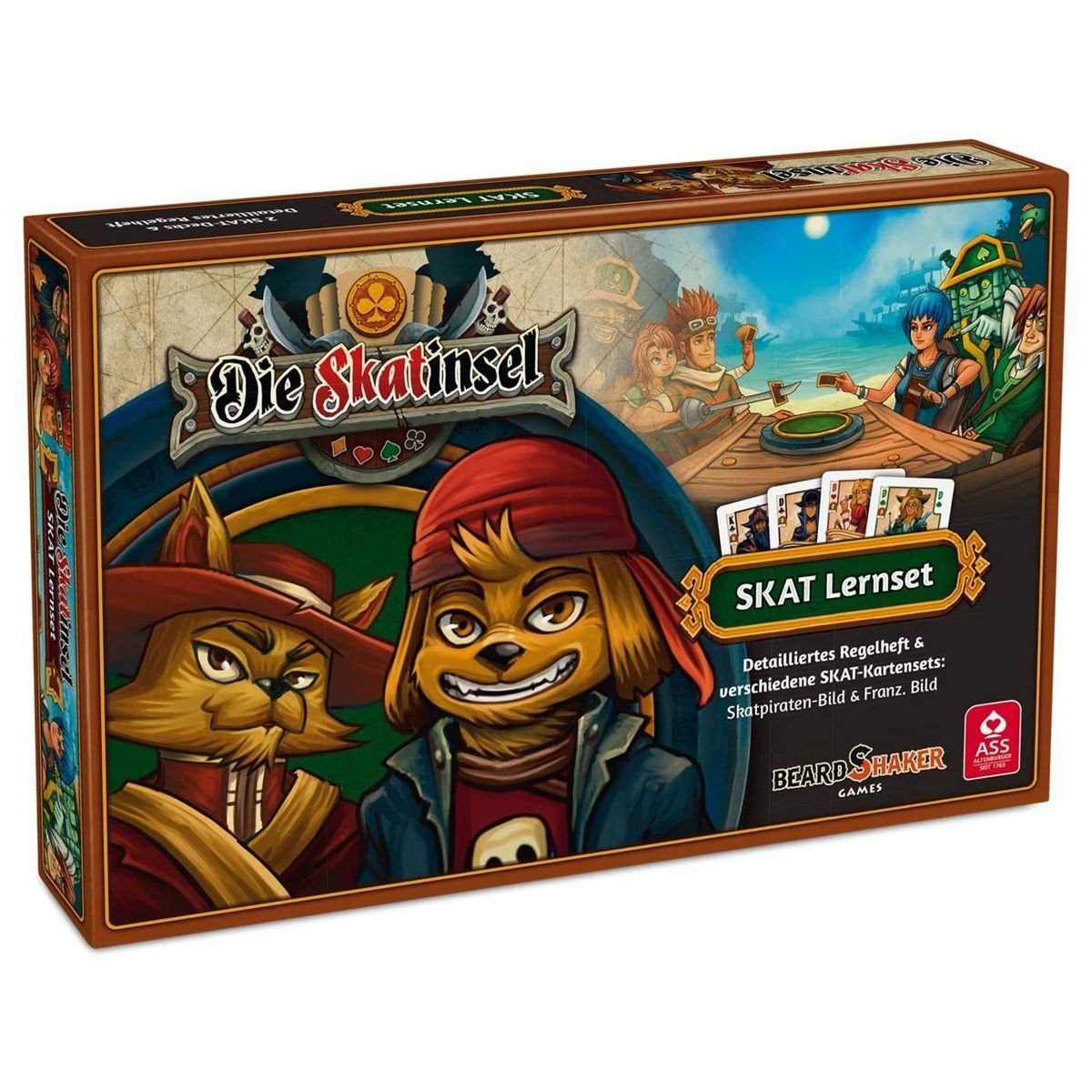 ASS Spiel ASS 22505301 - Beard Shaker Games - Skat-Lernset, Die Skatinsel