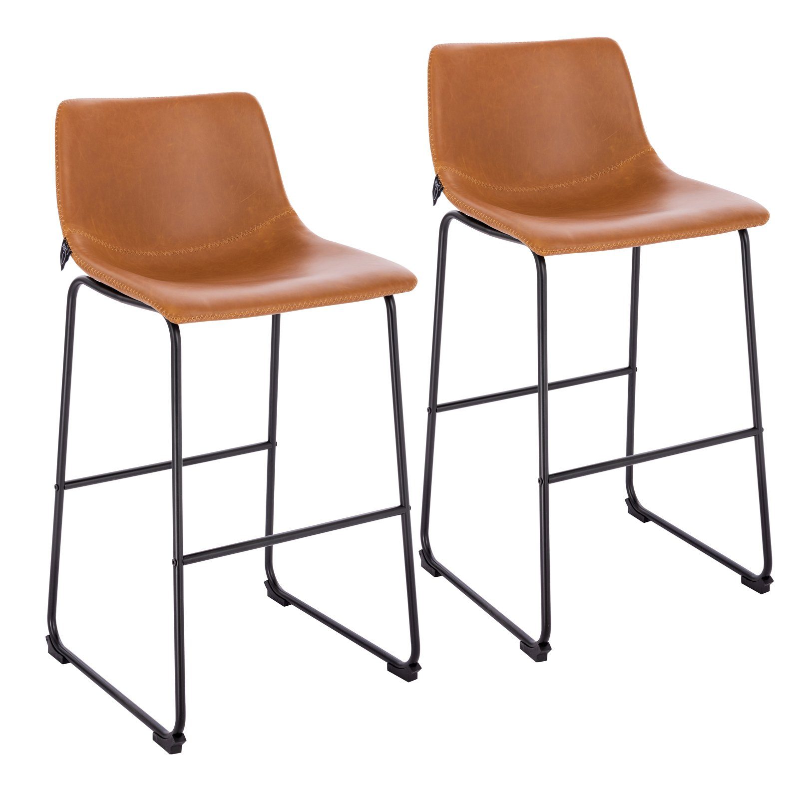 SVITA Barhocker JOHN (2er-Set, 2er-Set), Barhocker Kunstleder mit Fußablage günstig online kaufen