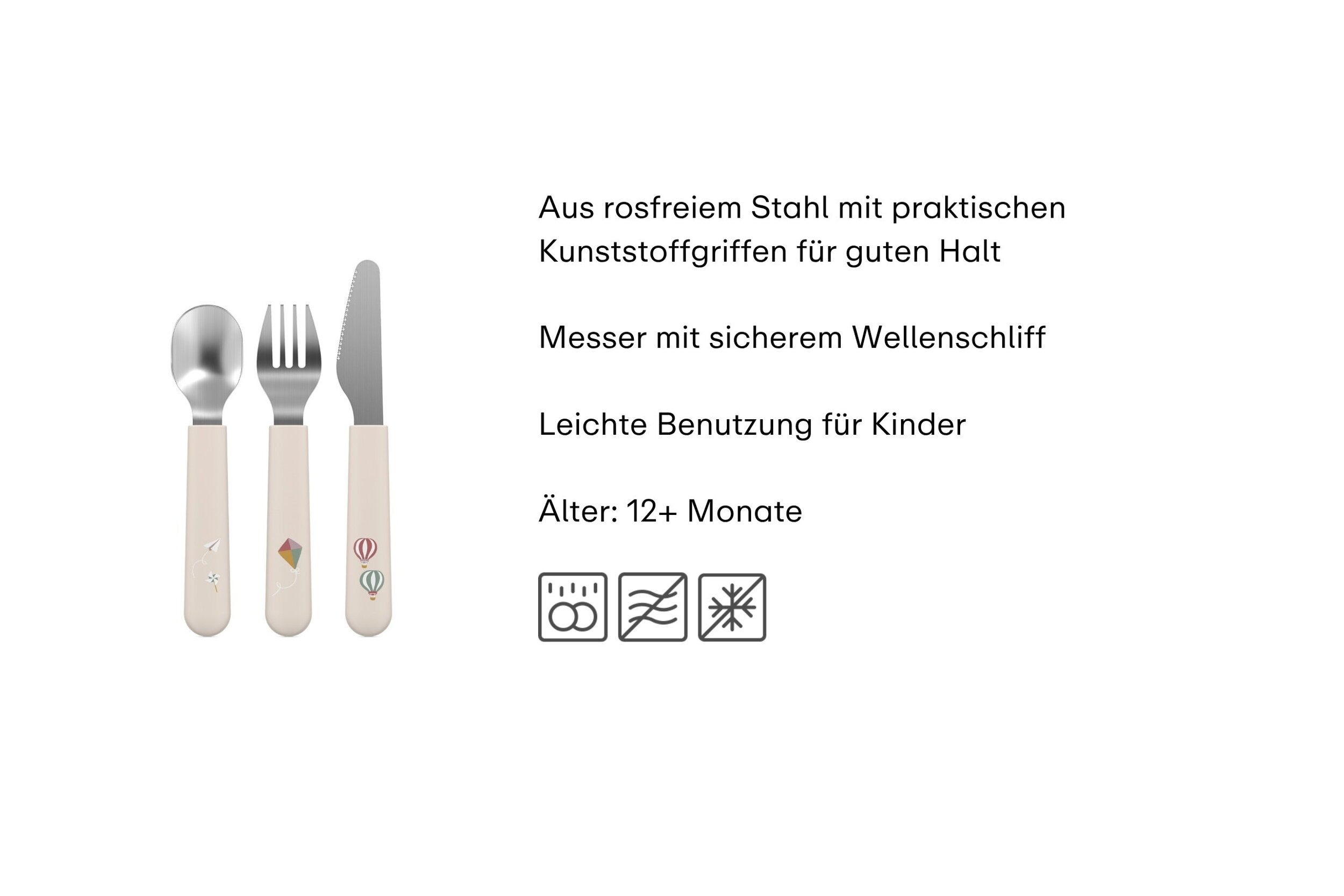 Mepal Kinderbesteck Mepal Mio Kinderbesteck 3-teiliges Set - Little Farm