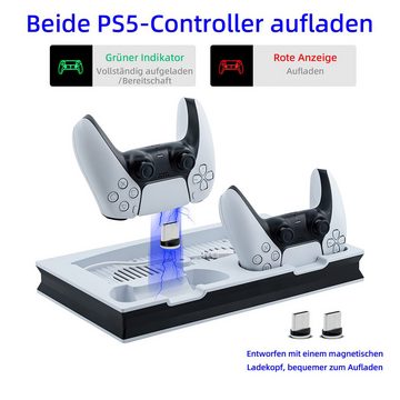Welikera PS5 Kühlbügel, geräuschlos Geeignet für PS5de PS5UHD PlayStation-Controller