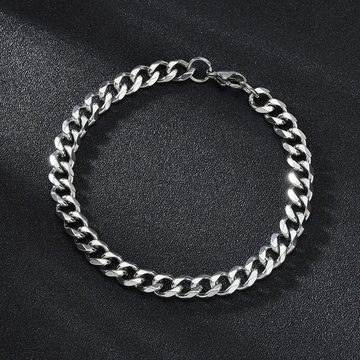 UNIQAL.de Königsarmband Königskette Gliederkette Edelstahlarmband unisex "SIMPLE CHAIN" (Edelstahl, Casual Style, Unisex, Basic, handgefertig in Deutschland)