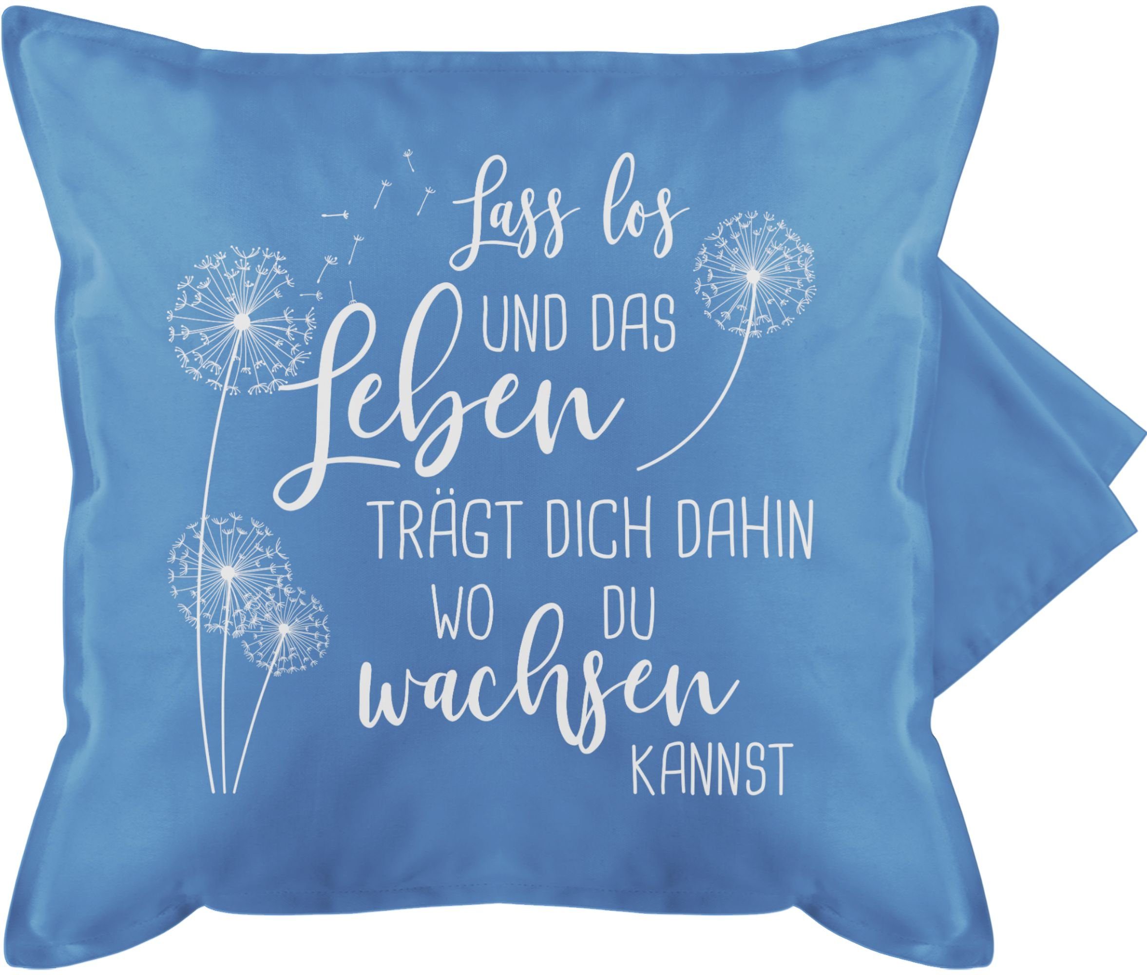 Shirtracer Kissenbezug »Lass los Pusteblumen Weiß DekoKissen mit