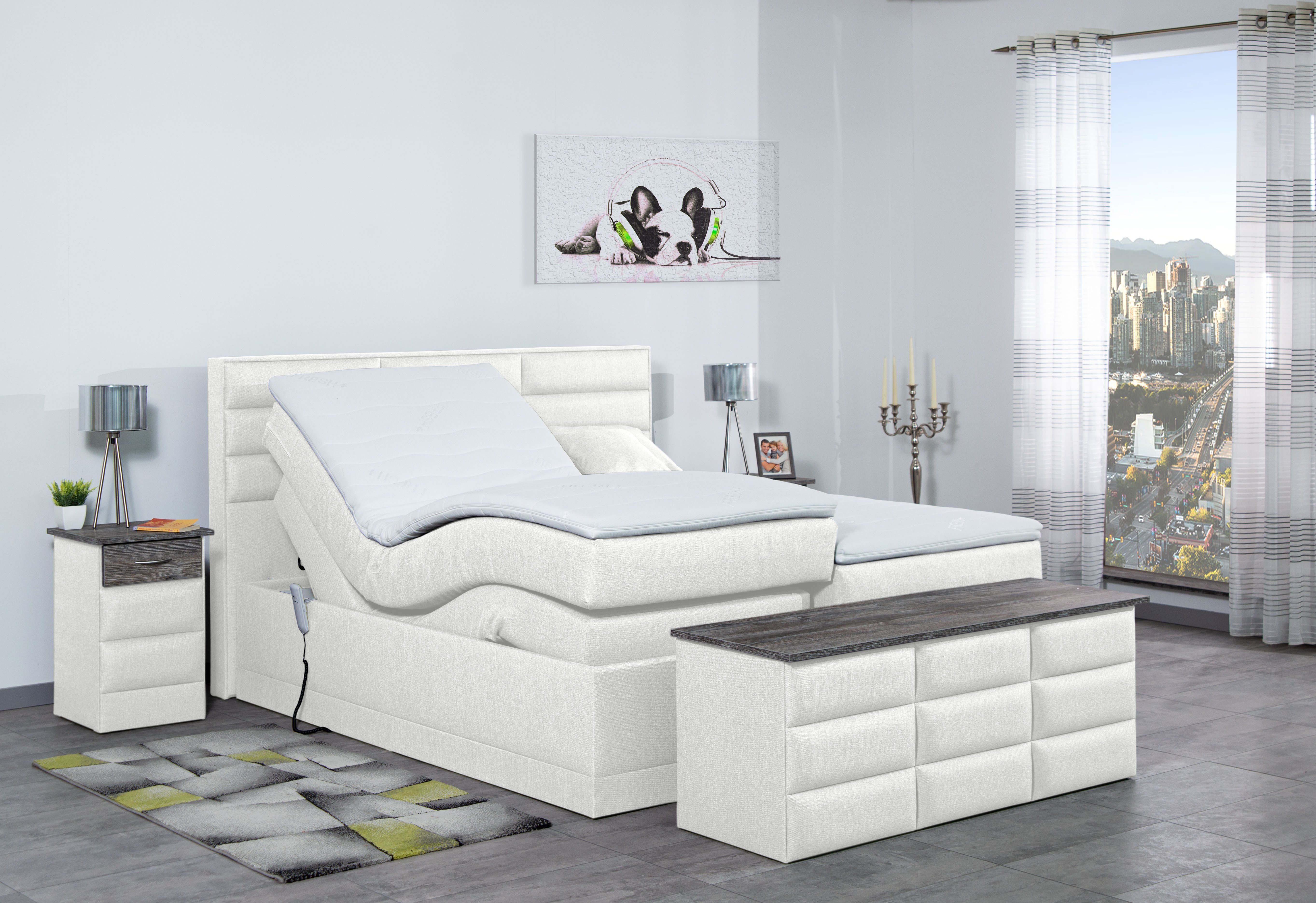 Meisterbetten Boxspringbett Pino (mit Motor, 7-Zonen günstig online kaufen