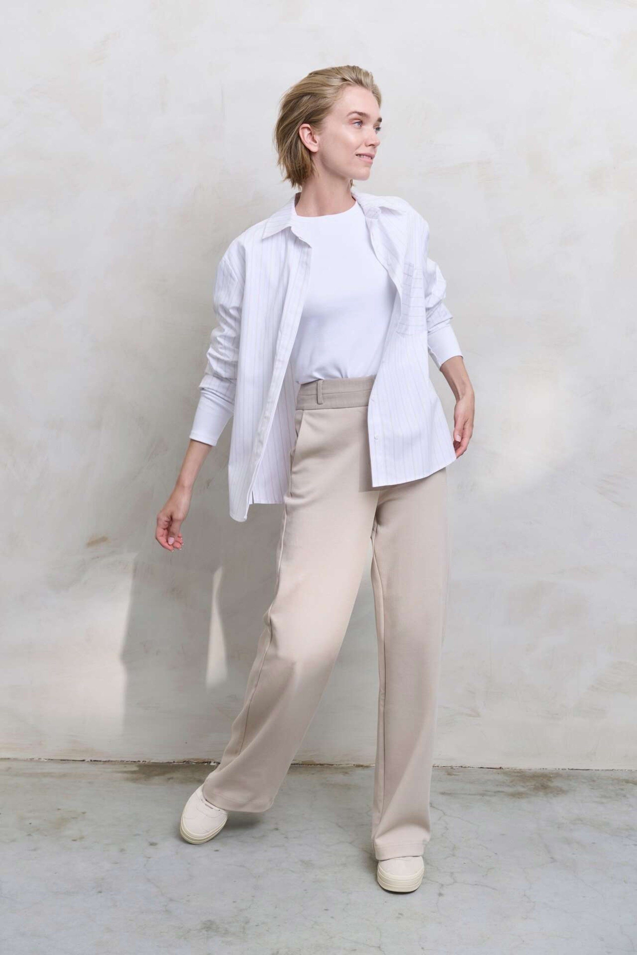 YAYA Kurzarmshirt Langarmshirt aus schwerer Baumwolle günstig online kaufen