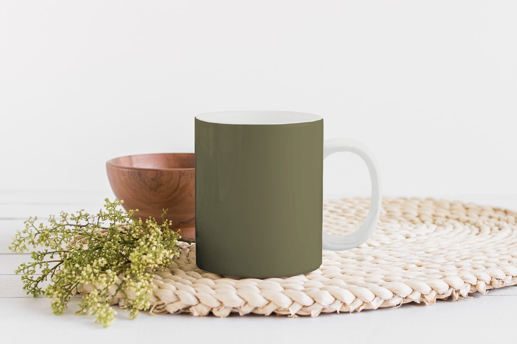 MuchoWow Tasse Grau - Warm - Teetasse, Teetasse, Keramik, Kaffeetassen, Geschenk Becher, Herbst