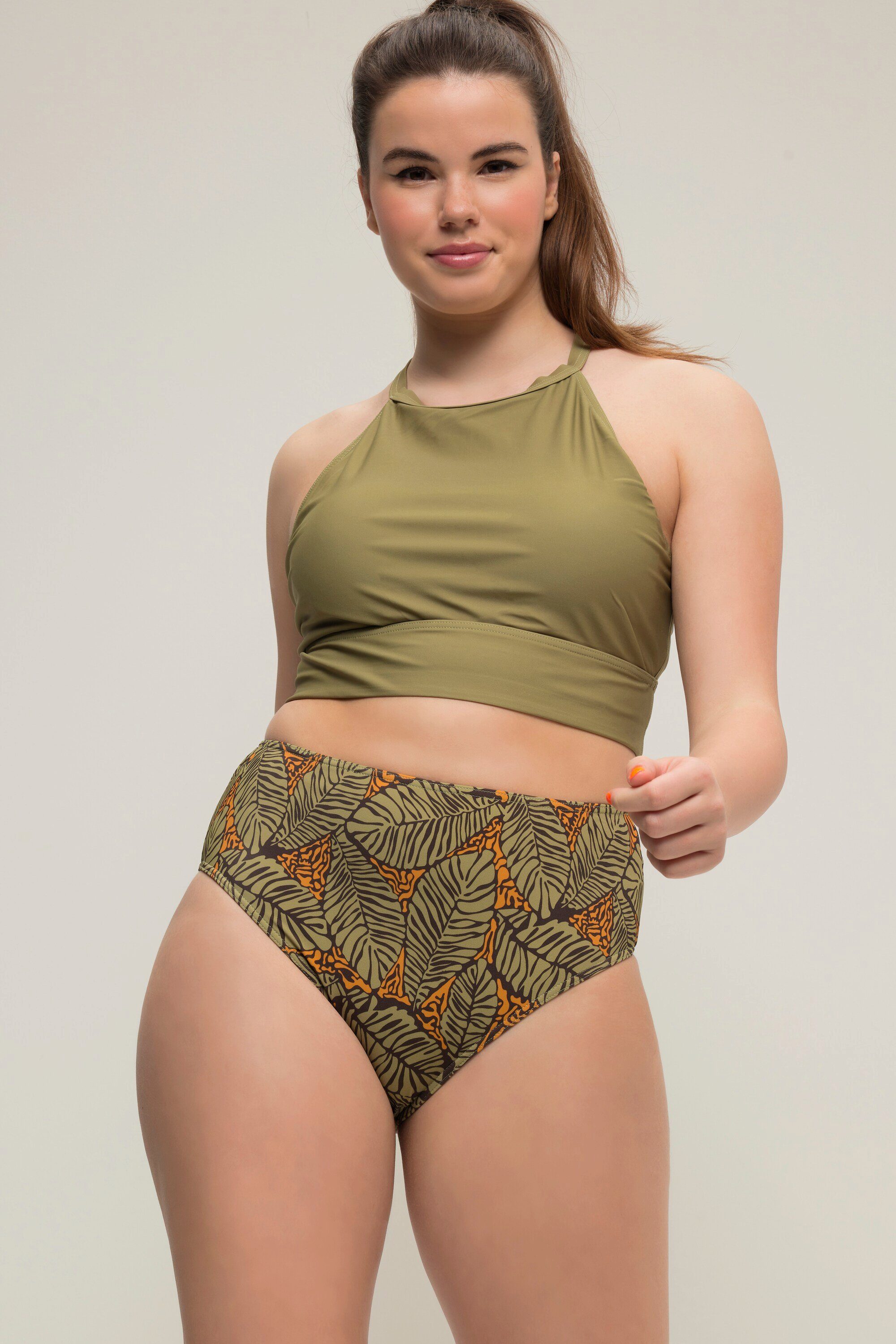 Studio Untold Slip Bikini-Slip Blätterprint HighWaist