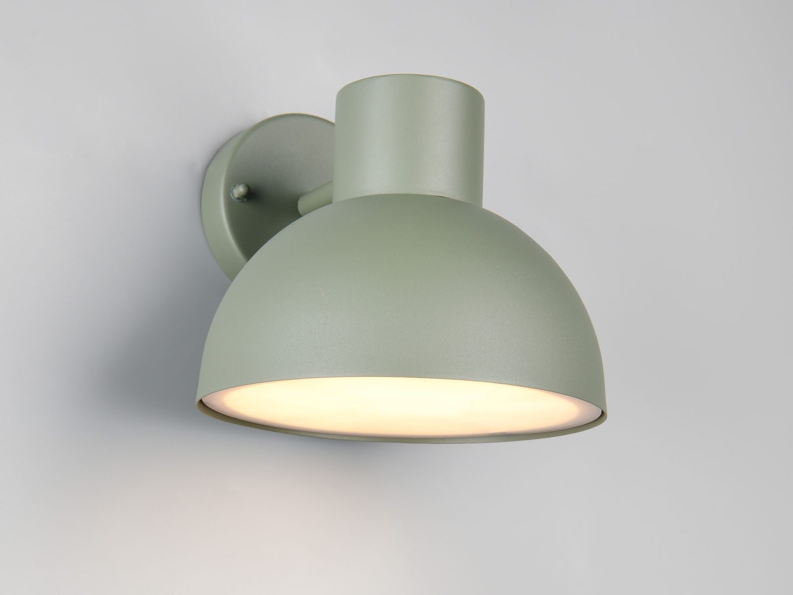TRIO Leuchten LED Außen-Wandleuchte, LED wechselbar, Warmweiß, IP 44 Außenwandlampe Grün für Carport & Fassaden-Beleuchtung, Ø 20cm