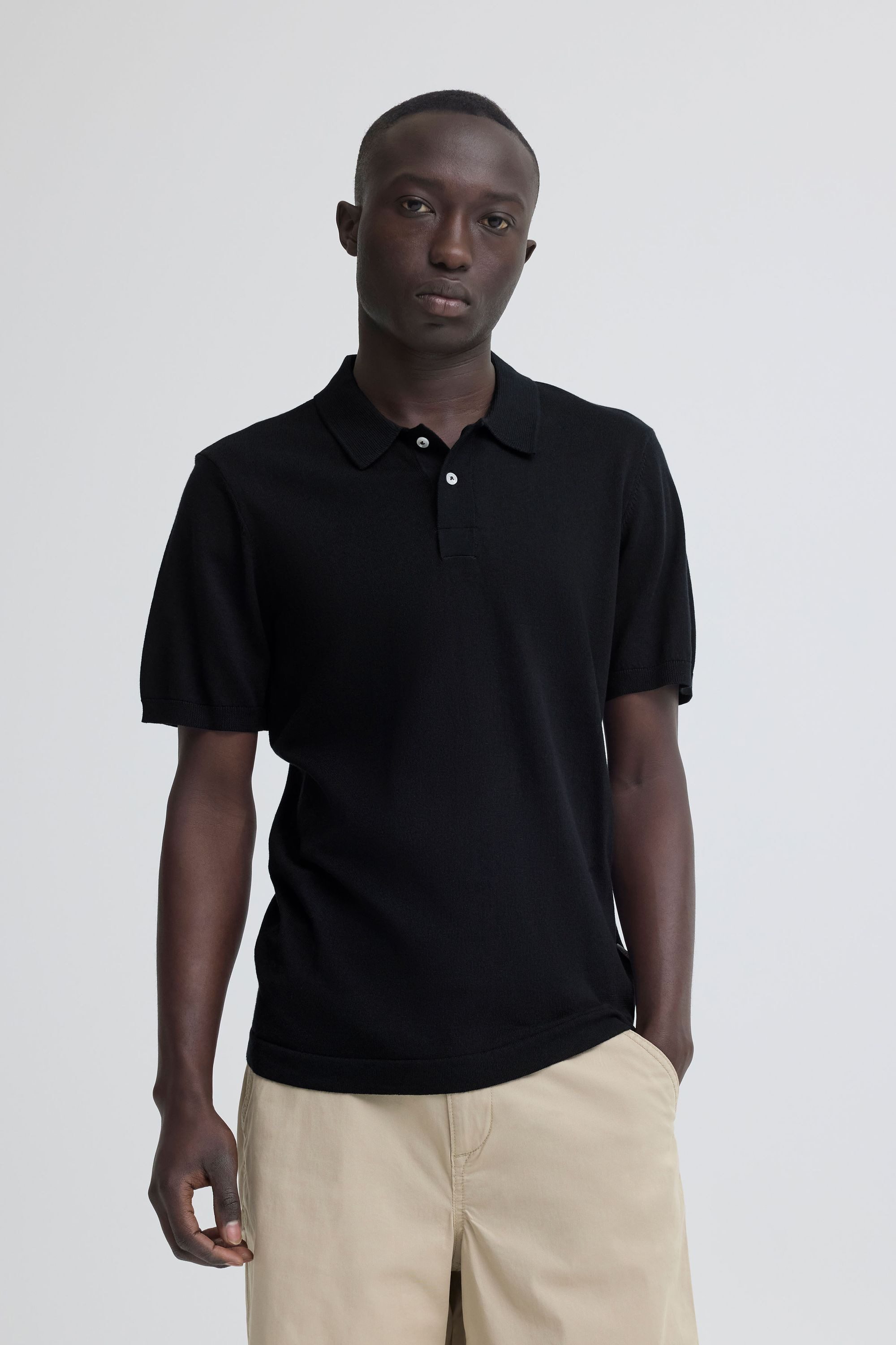 Blend Poloshirt BHDao Polo Feingestricktes Poloshirt mit kurzer Knopfleiste