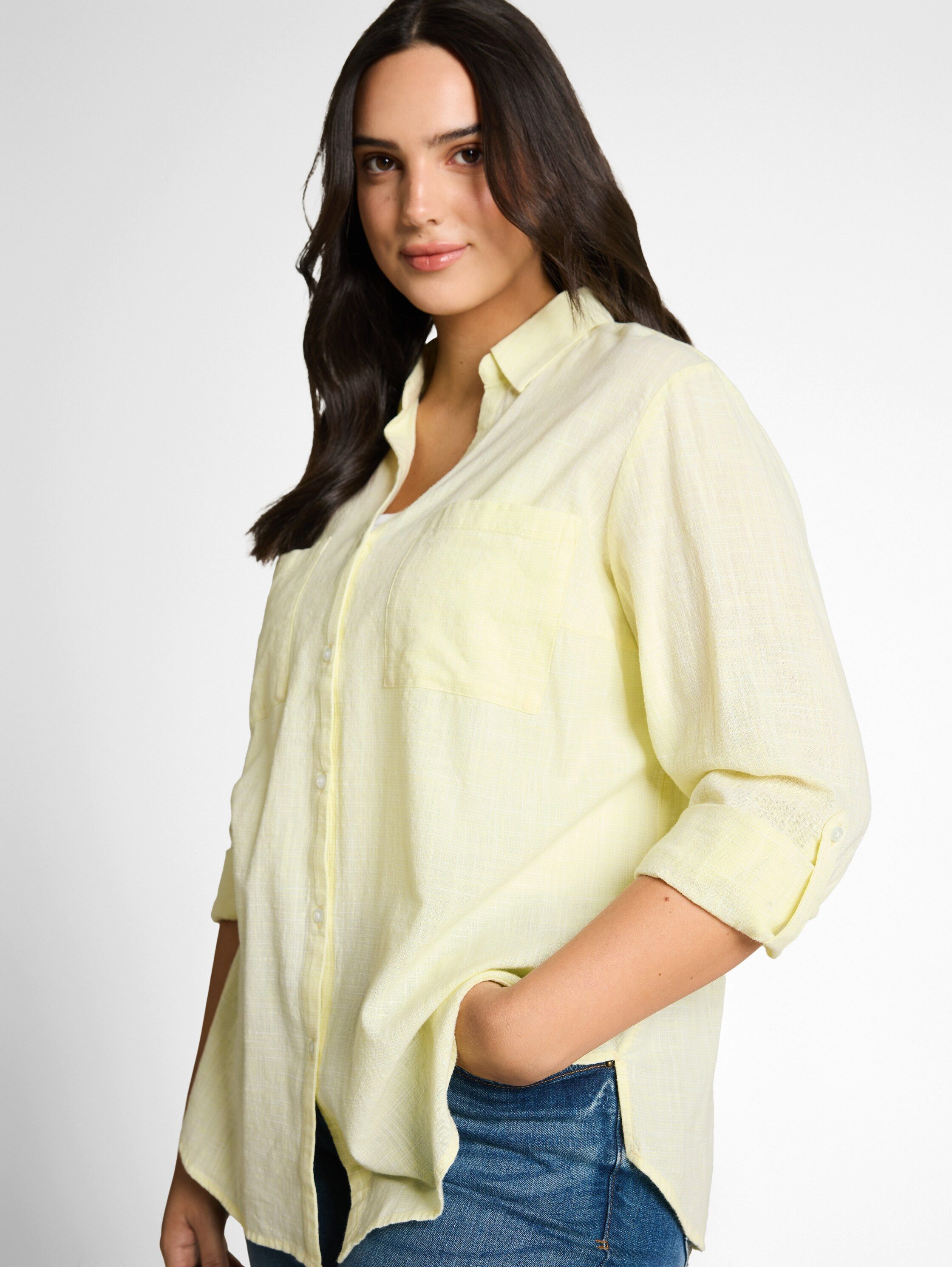 TOM TAILOR PLUS Shirtbluse TTP Blouse mit aufgesetzten Brusttaschen