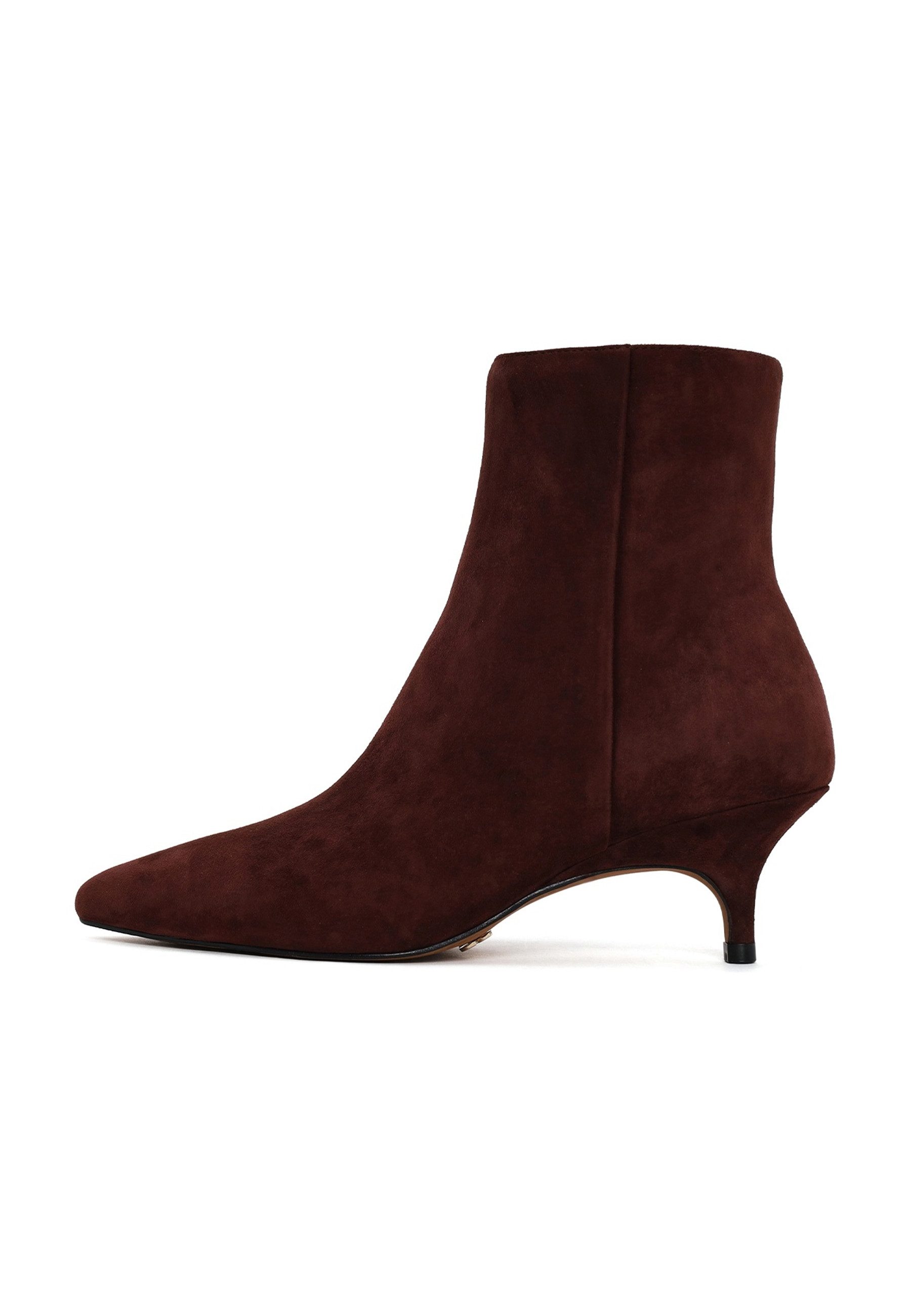 Derimod Leder-Stiefeletten Mit Kitten-Heel Ankleboots