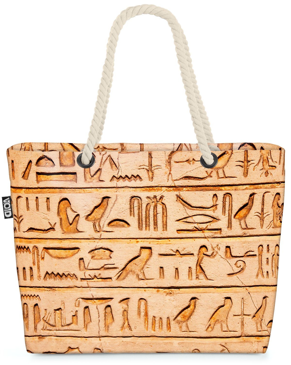 VOID Strandtasche (1-tlg), Ägypten Hiroglyphen Antike Ägypten Hiroglyphen Antike Pyramiden Afrik