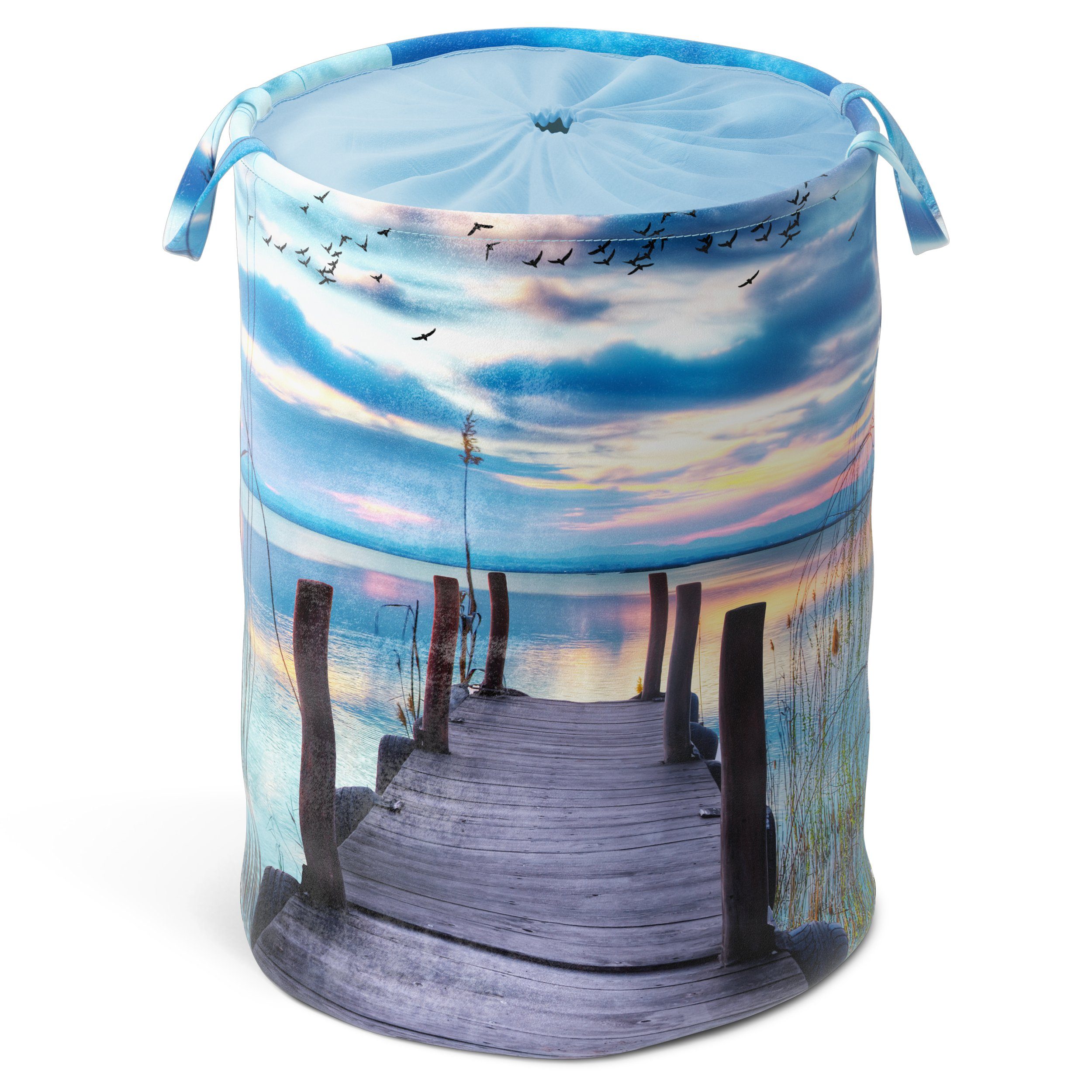 Sanilo Wäschekorb Sunset, 60 Liter, faltbar, mit Sichtschutz und Griffen, kräftige Farben