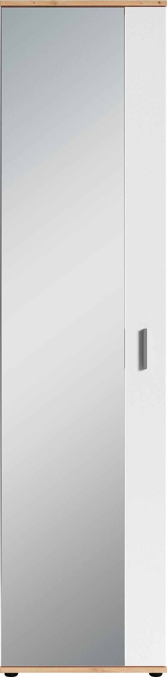 Eiche/Weiß 49 mit Breite großem Spiegel, Garderobenschrank byLIVING Artisan cm Jakob