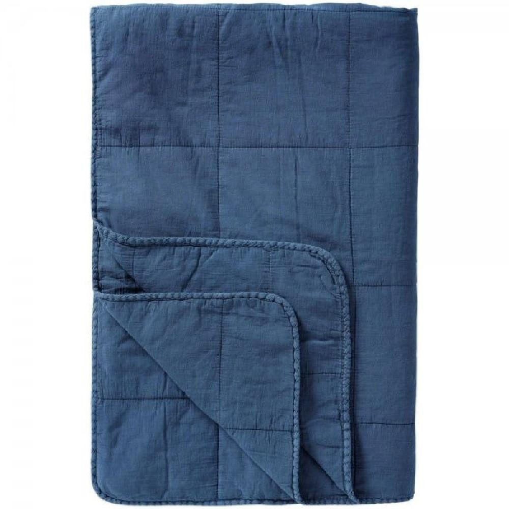 Wohndecke Ib Laursen Tagesdecke Quilt Vintage Indigo (130x180cm), Ib Laursen