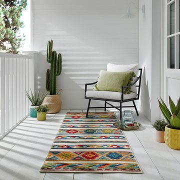 Outdoorteppich Superweicher, Outdoor-Teppich mit geometrischem Muster in Multicolor, KADIMA DESIGN, Läufer, Höhe: 5 mm