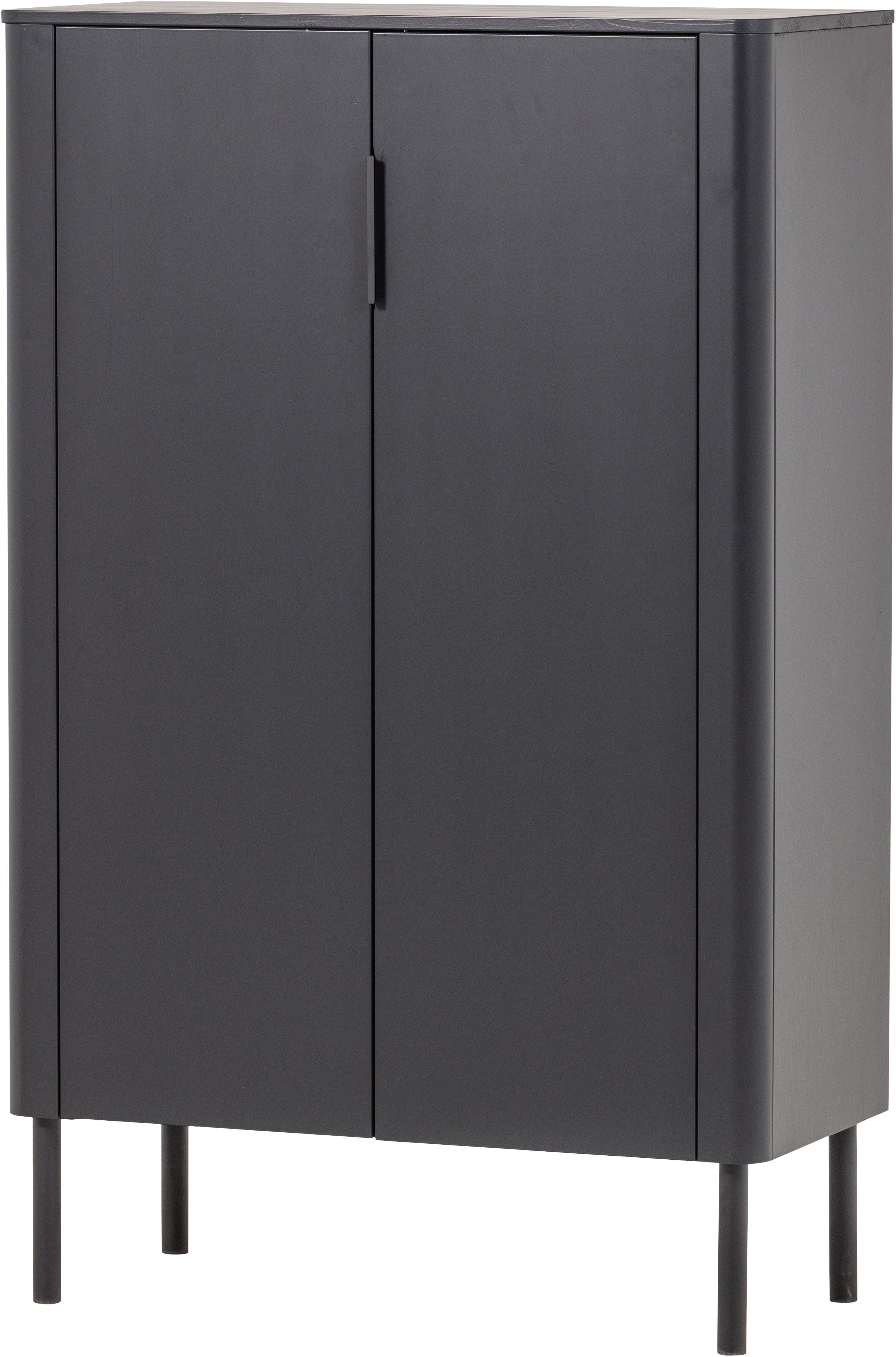 WOOOD Highboard Gunnar FSC®-Mix Massivkiefer mit Dämpfung Funktion, 85 x 39 x 135 cm, Tragkraft 15 kg pro Boden, einfach zu montieren, sichtbare Maserung