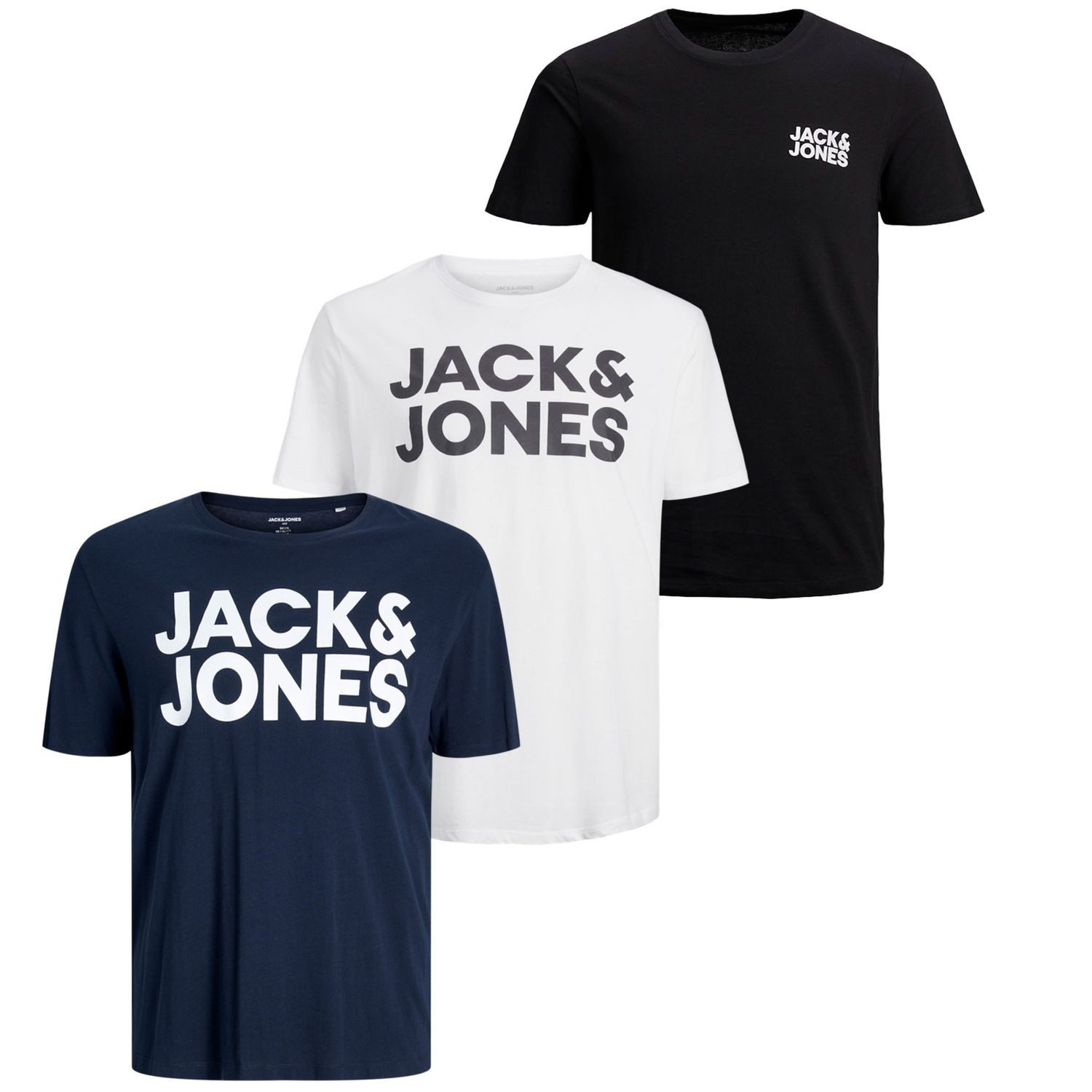 Jack & Jones T-Shirt tolle Designs im 3er Pack