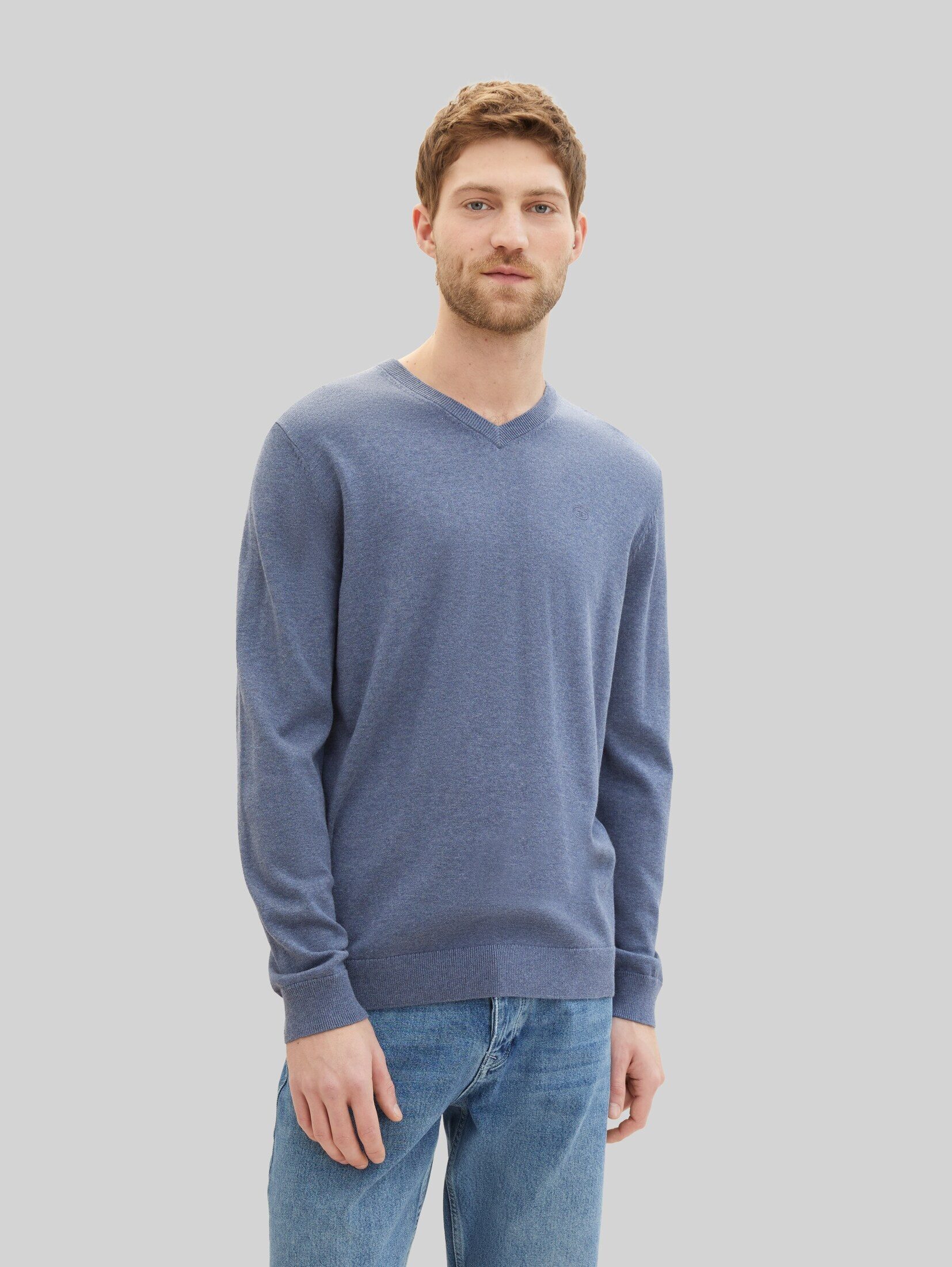 TOM TAILOR Strickpullover Pullover & Strickjacken Strickpullover mit V-Ausschnitt