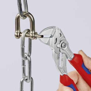 Knipex Wasserpumpenzange Zangenschlüssel verchromt 180 mm, mit Sicherungsöse
