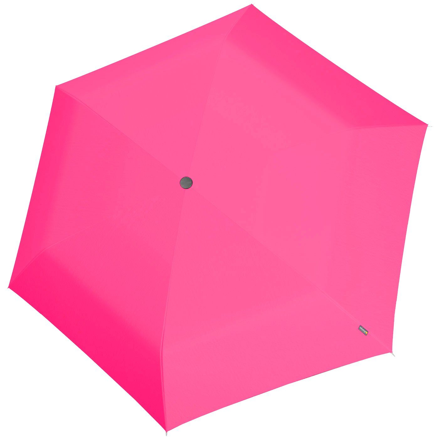 Knirps® pink der mit Taschenregenschirm Knirps Duomatic-Funktion schlanker, leichter mit leichteste Schirm Auf-Zu-Automatik,