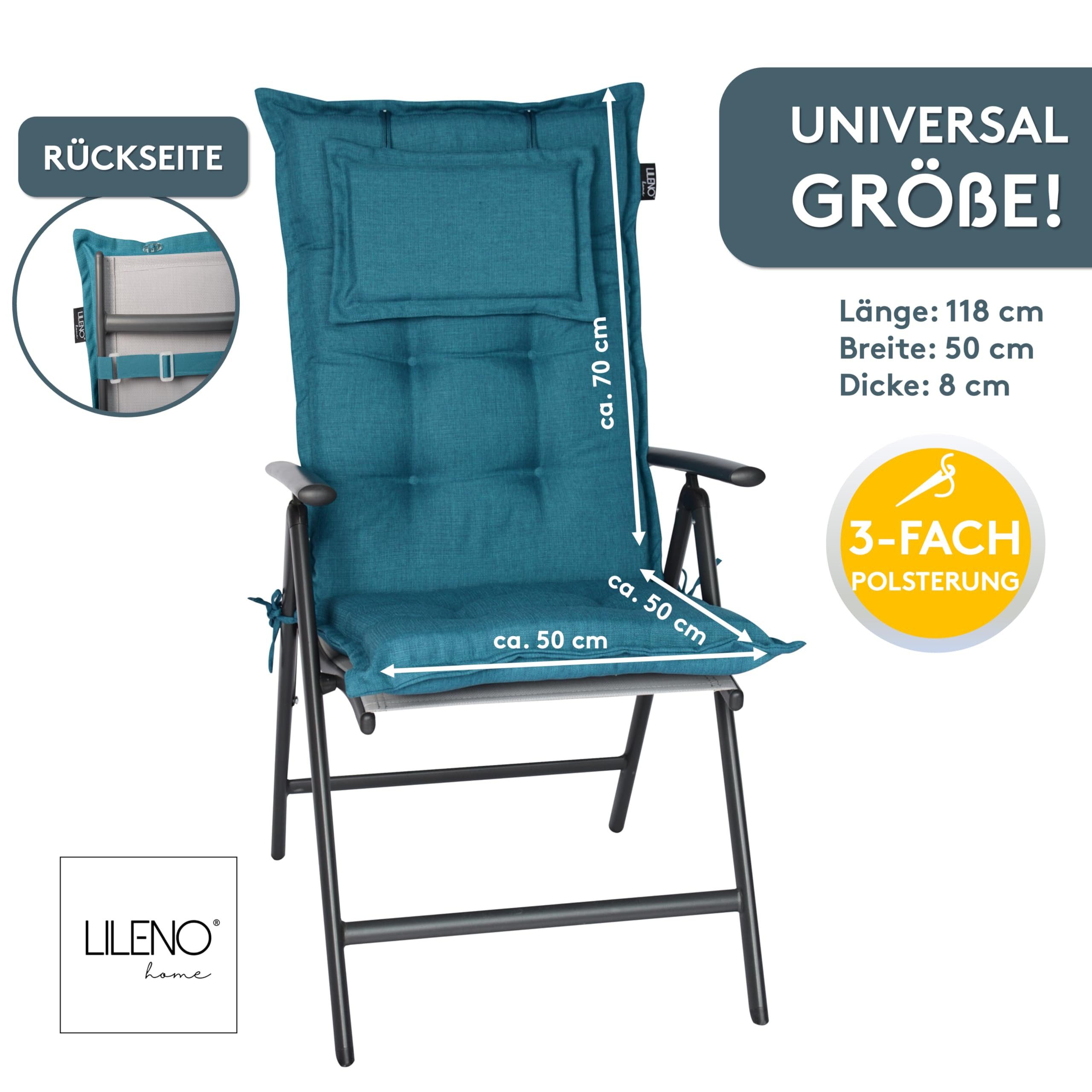 LILENO HOME Hochlehnerauflage Gartenstuhl Auflage, bequeme günstig online kaufen