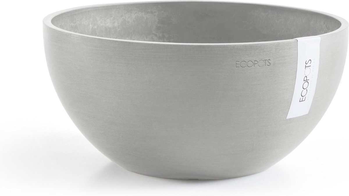 ECOPOTS Blumentopf Brussels 35 - White Grey - Ø35 x H16,7 cm (1 St)