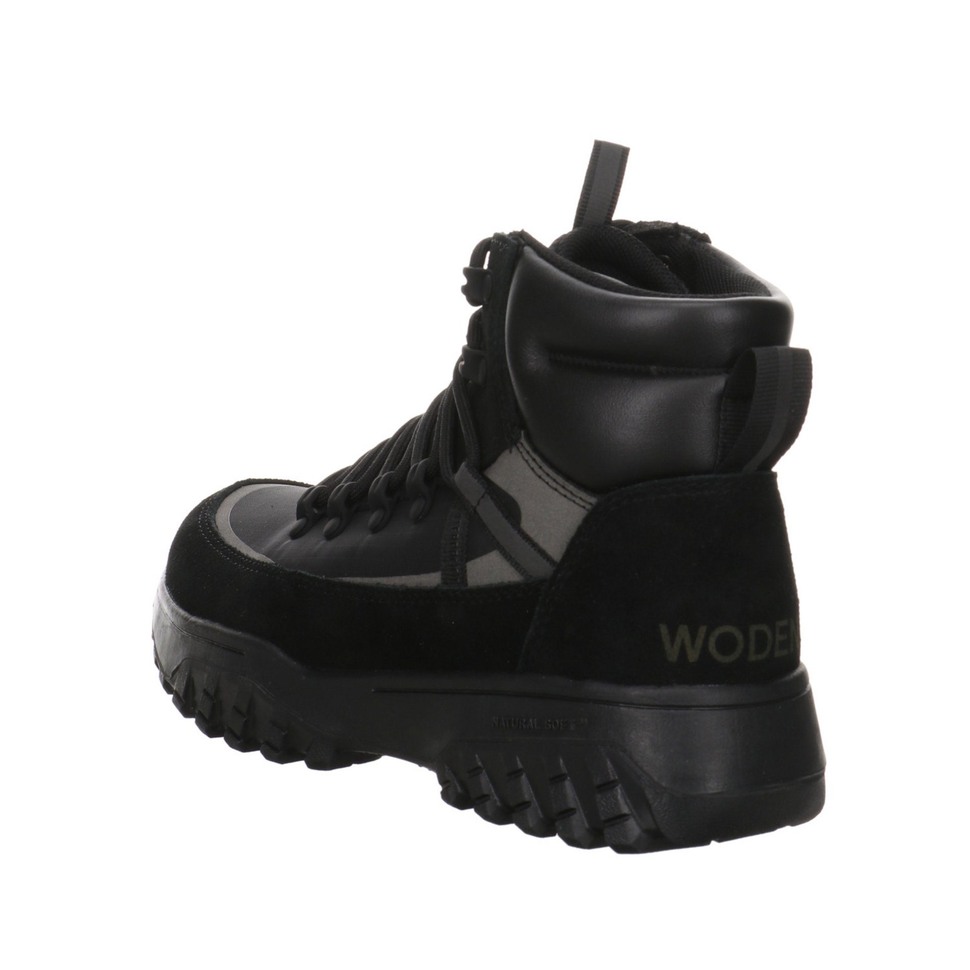WODEN Stiefeletten Schnürstiefelette Tessa Boots Damen black Leder-/Textilkombination Schuhe