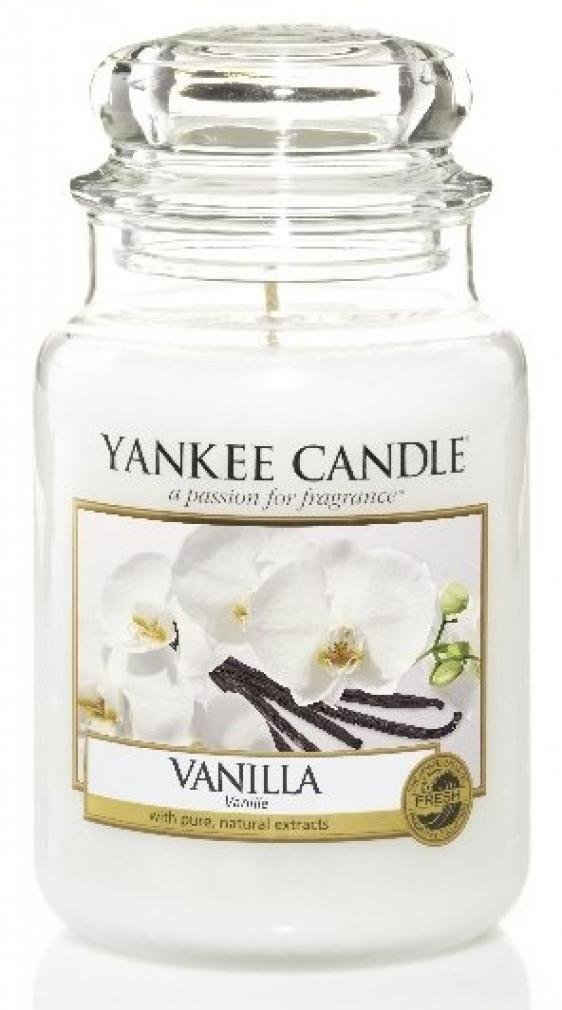 Yankee Candle Duftkerze »Yankee Candle Vanille-Duftkerze 623 g« (eine Kerze im Glas mit Deckel)