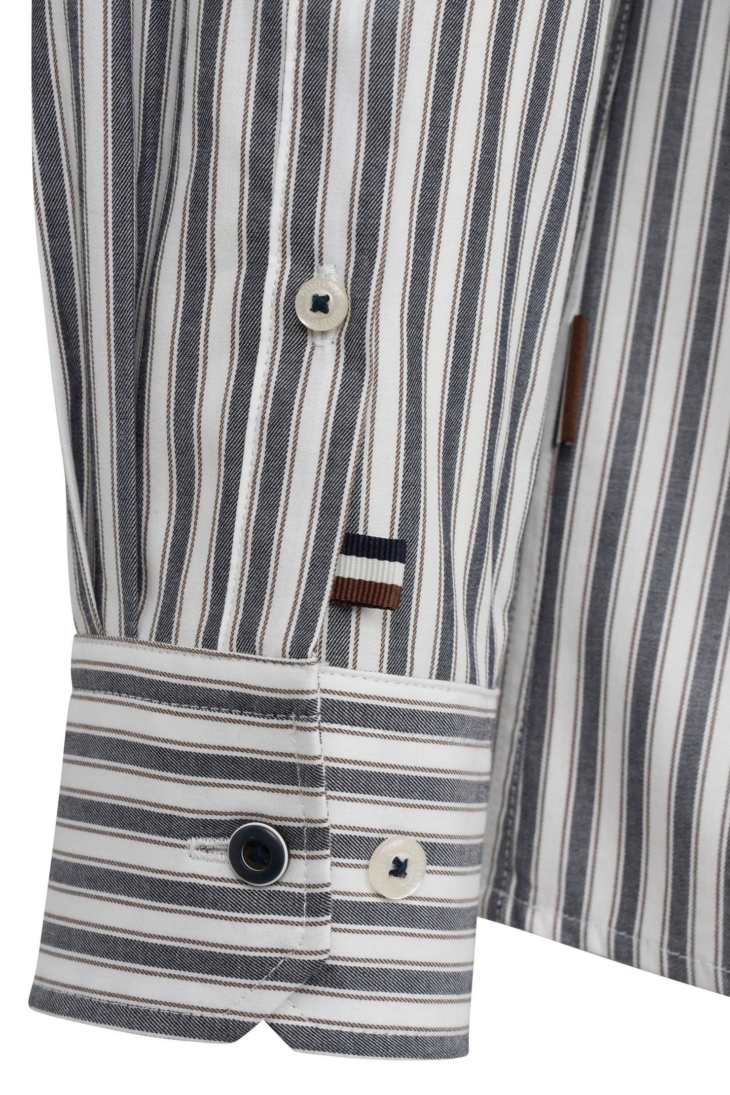 bugatti Langarmhemd mit Streifenprint