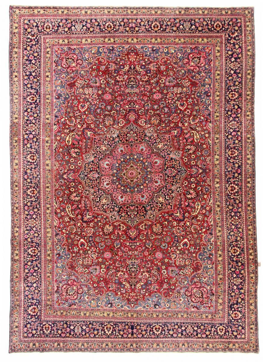 Orientteppich Mashhad Antik 291x401 Handgeknüpfter Orientteppich / Perserteppich, Nain Trading, rechteckig, Höhe: 12 mm