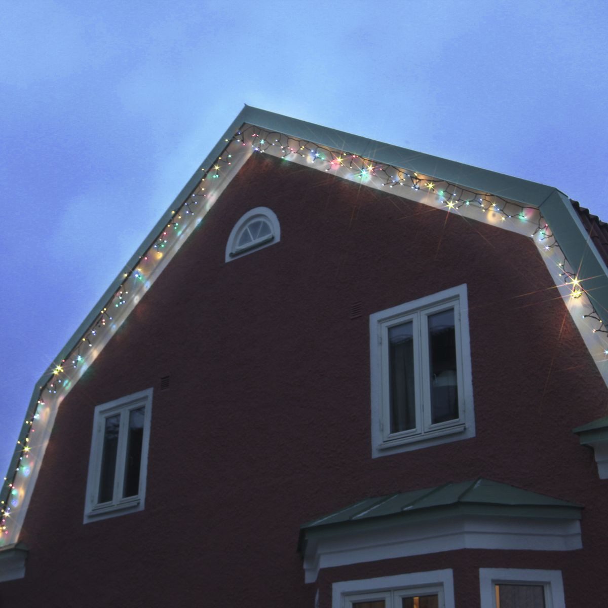 STAR TRADING LED-Lichterkette System 24, Schmaler Lichtervorhang,START', System 24, mit Trafo, 49 LEDs, bunt