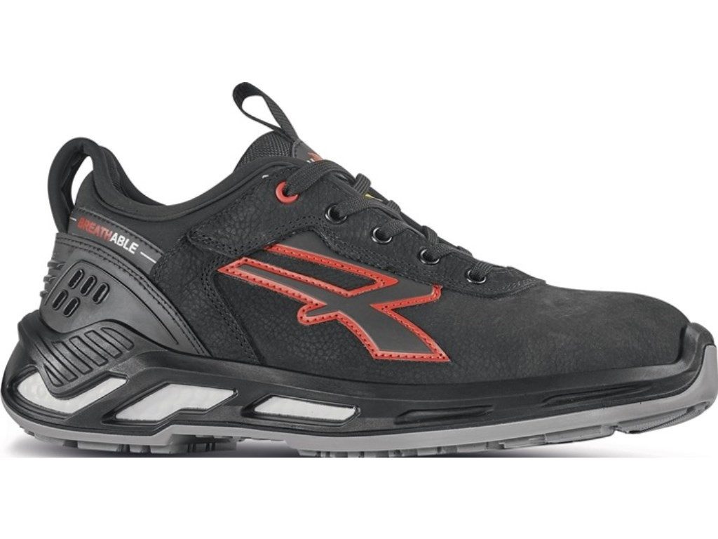 U.POWER RS20184-43 Sicherheitsschuh TUCKER Größe 43 W. 11 schwarz/ro Sicherheitsschuh