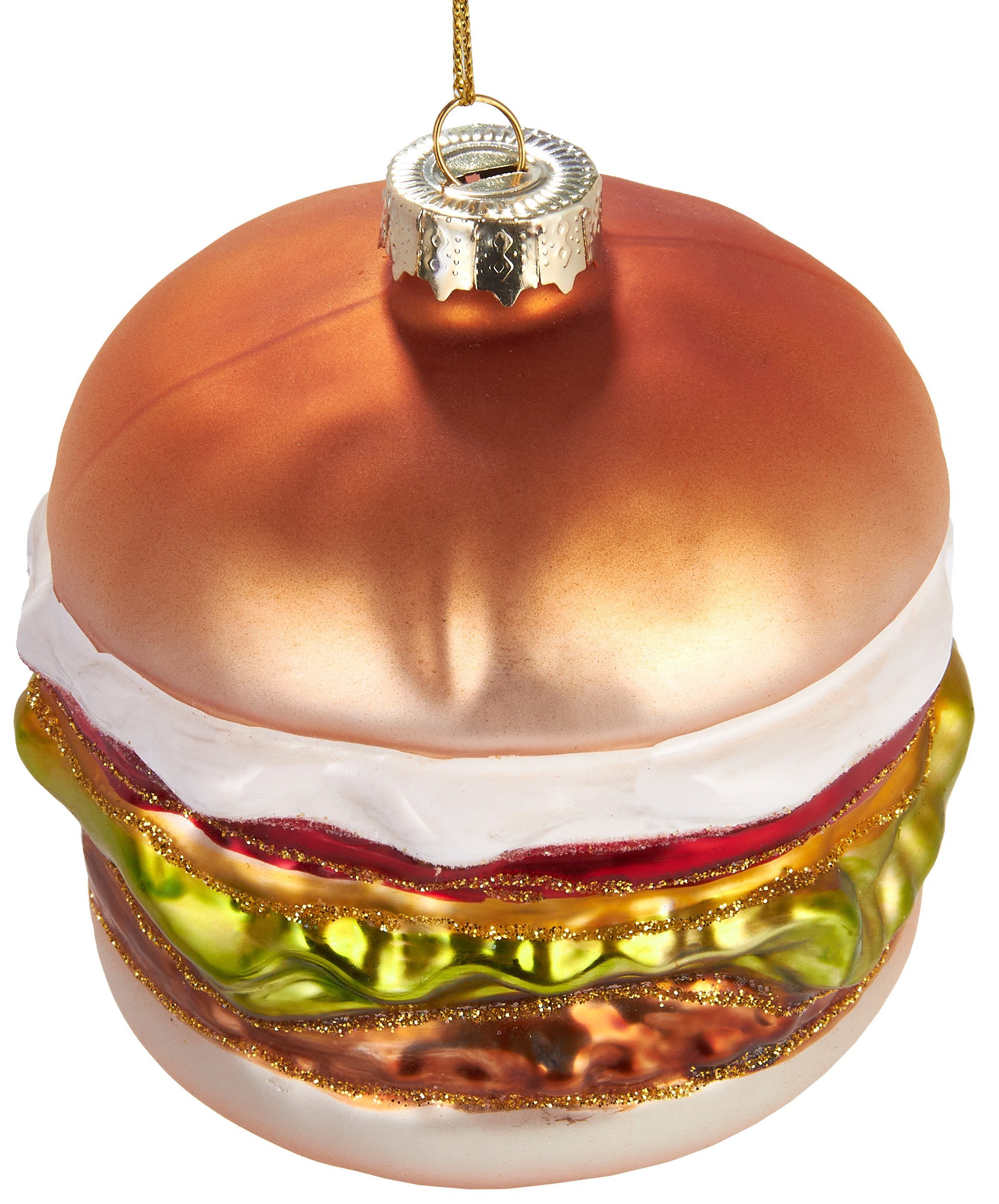 BRUBAKER Christbaumschmuck Mundgeblasene Weihnachtskugel Saftiger Cheesburg günstig online kaufen