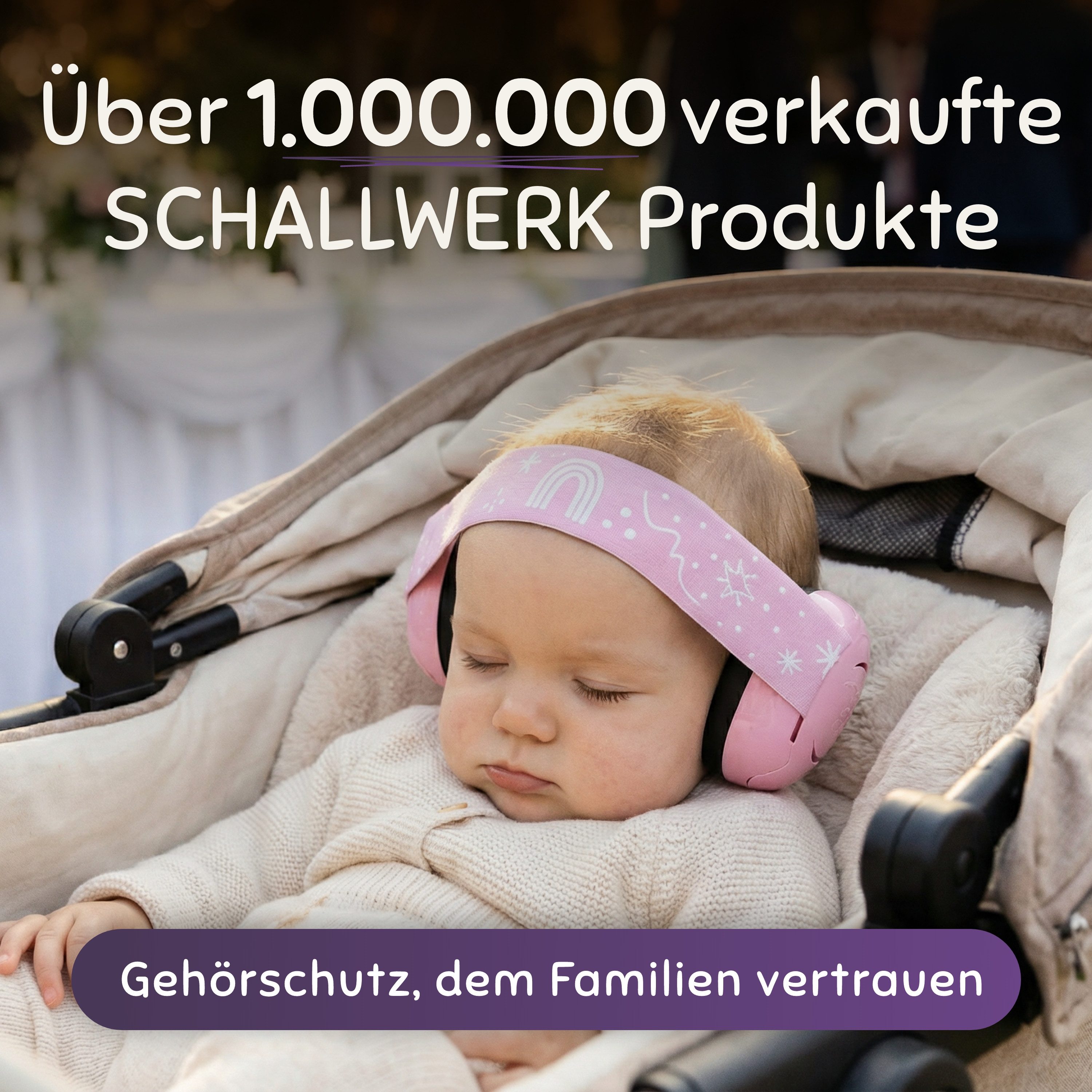 Schallwerk Kapselgehörschutz Mini+ Gehörschutz Baby, Lärmschutz Ohrenschützer Babys & Kleinkinder, (Ohrenschutz für Babys & Kleinkinder, mit verstellbarem Kopfb – Bild 2 von 5
