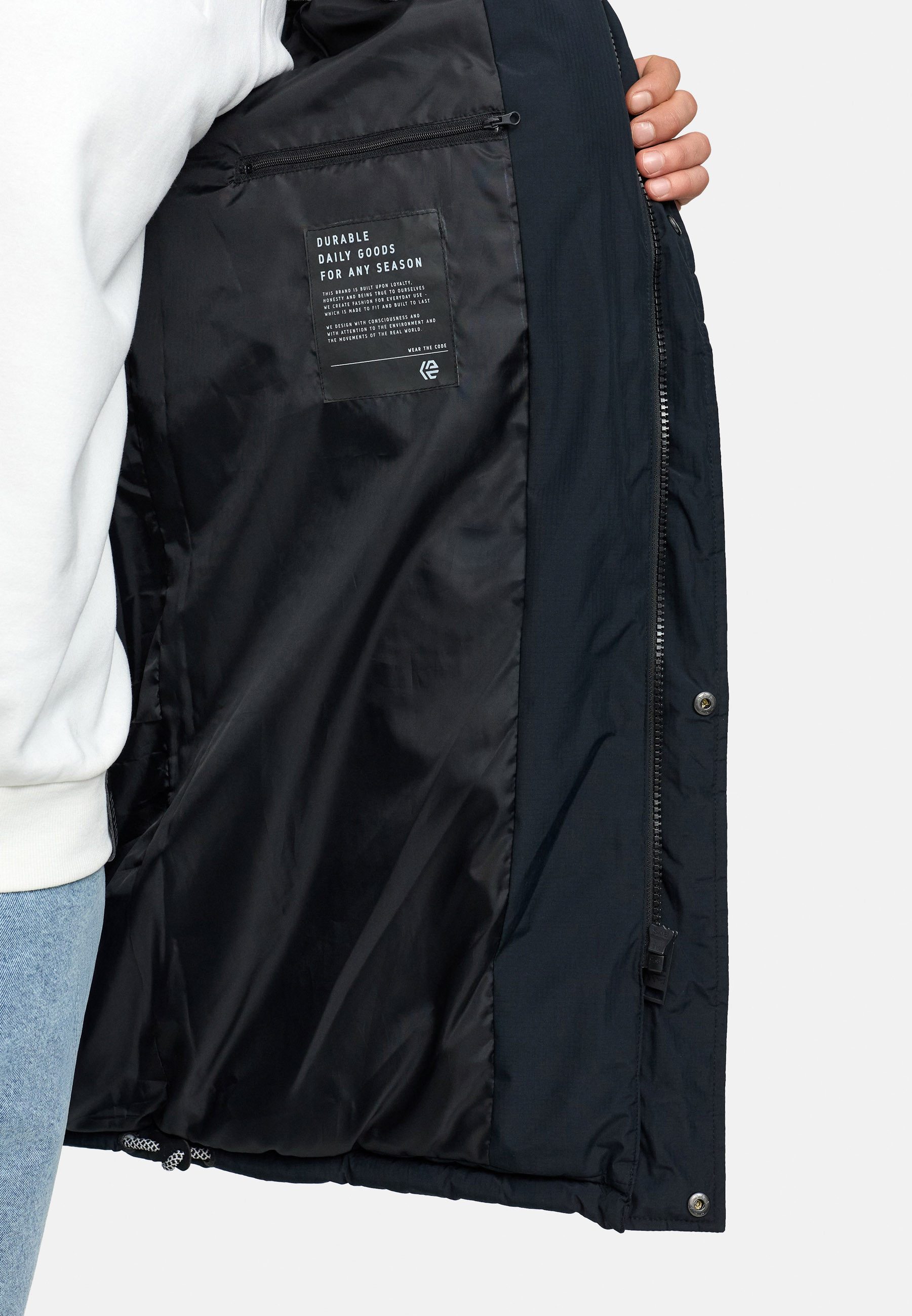 Indicode Winterjacke Herren INPazze Jacke Winter Herrenjacke Steppjacke mit Kapuze und Reißverschluss