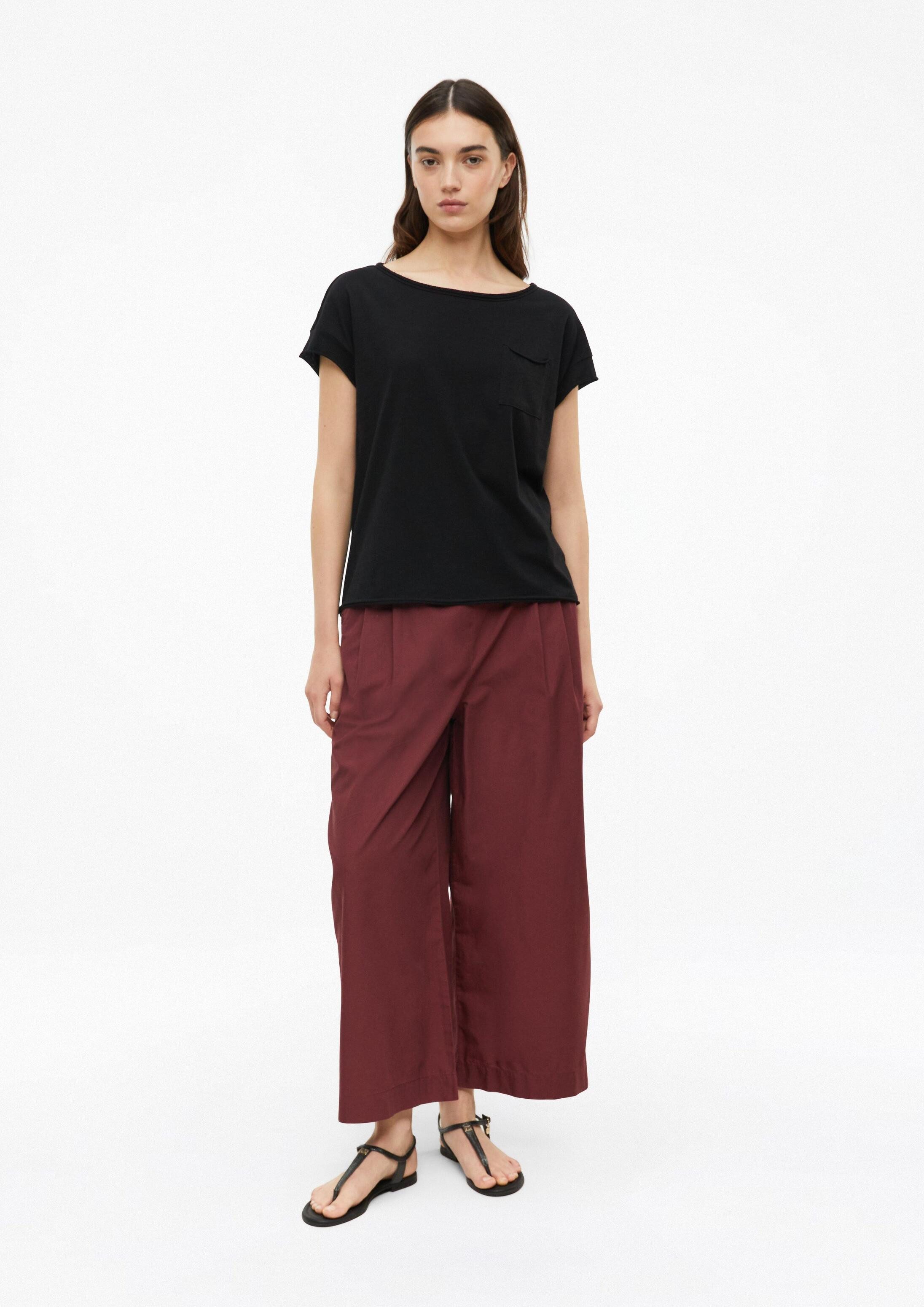 s.Oliver Culotte Hose Leichte Culotte aus Popeline mit Falten