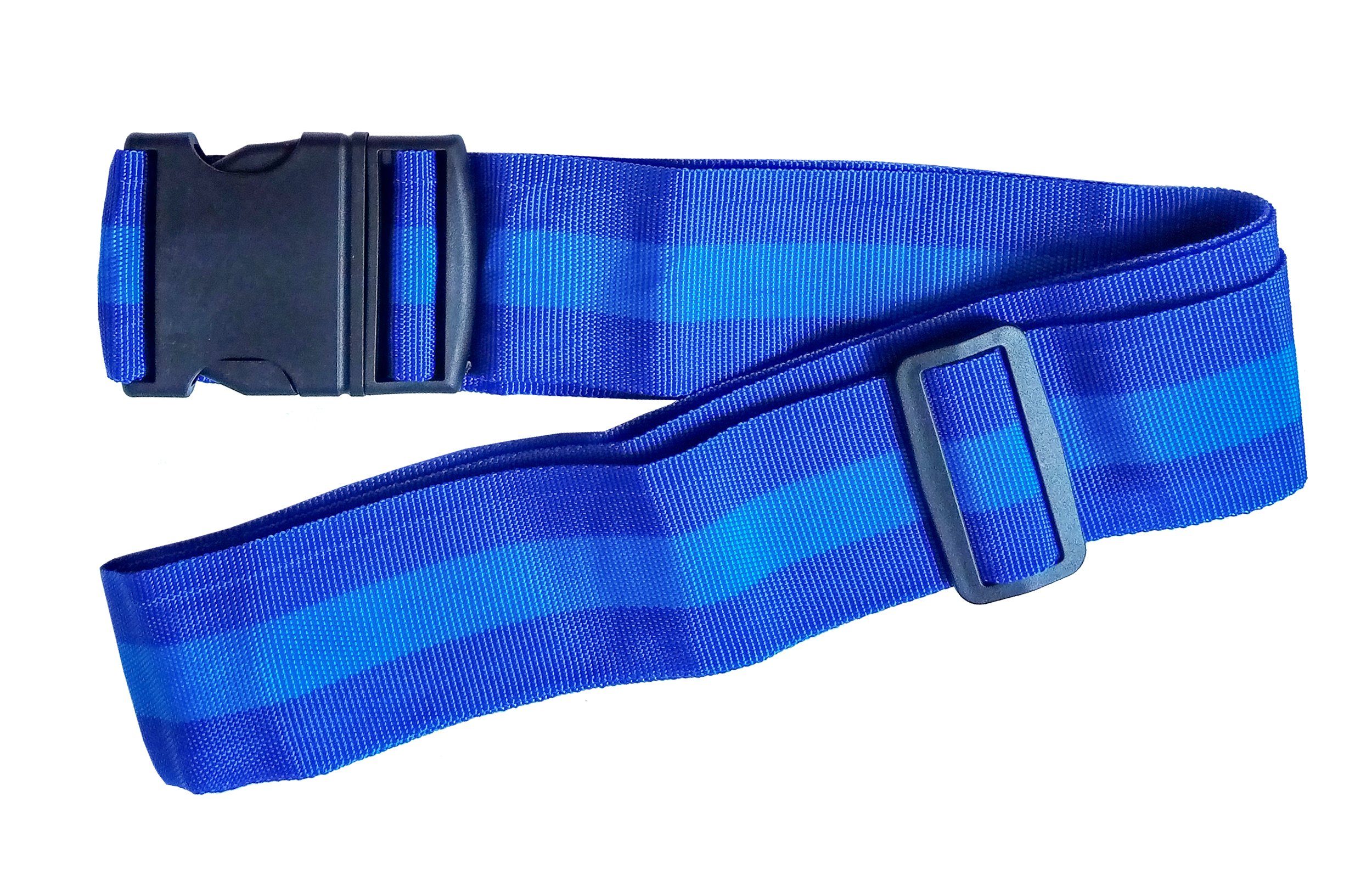 Reinex Koffergurt KOFFERGURT 1,7m mit Schnappverschluss Kofferband Gepäckgurt 43 (Blau), Gepäckband Koffergürtel Kofferband Sicherheitsgurt Koffer Band Gurt