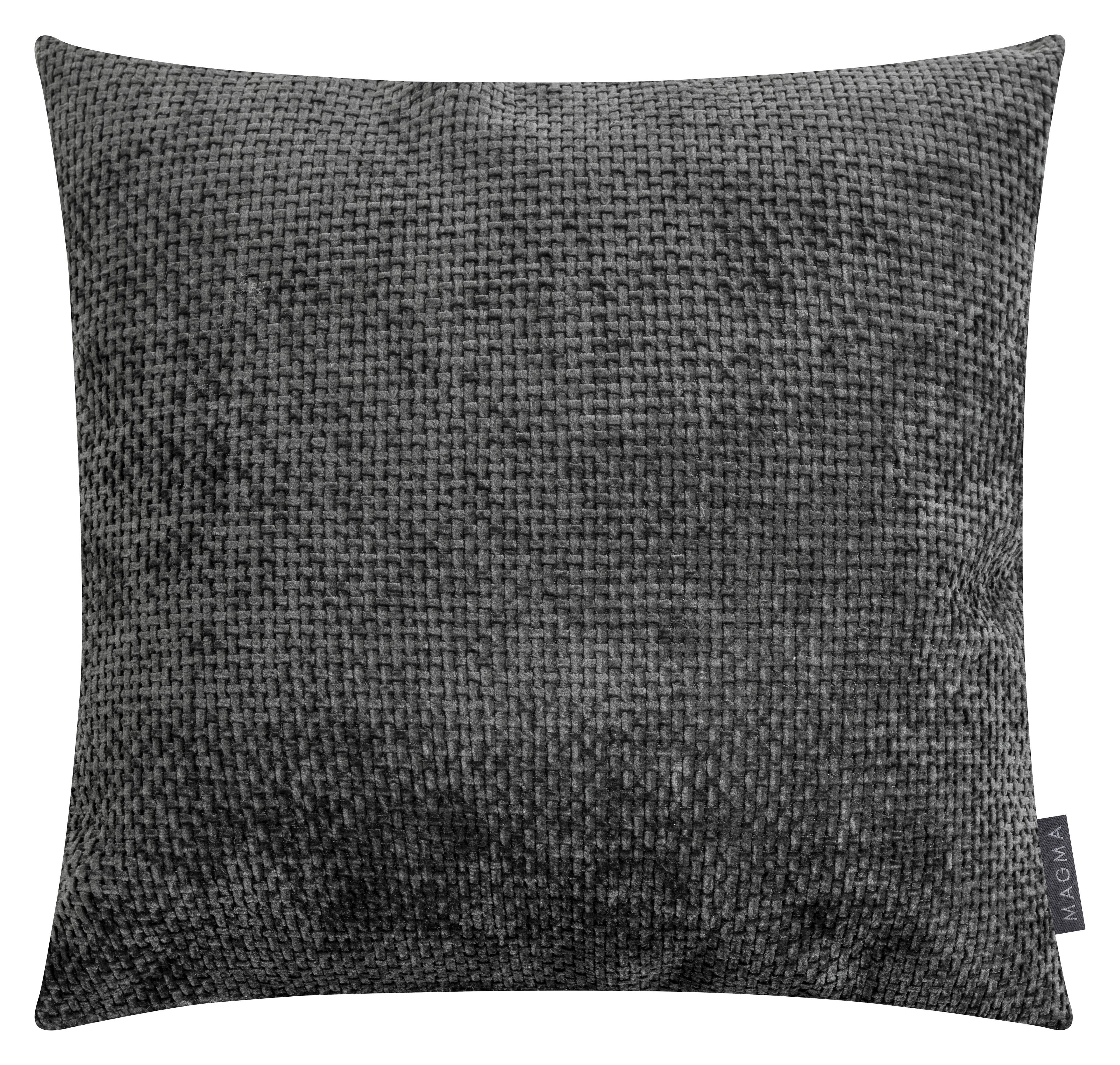 Magma Heimtex Dekokissen ARLO Kissen 45x45, Luxuriöses Zierkissen mit samtiger Struktur in zeitlosem Design