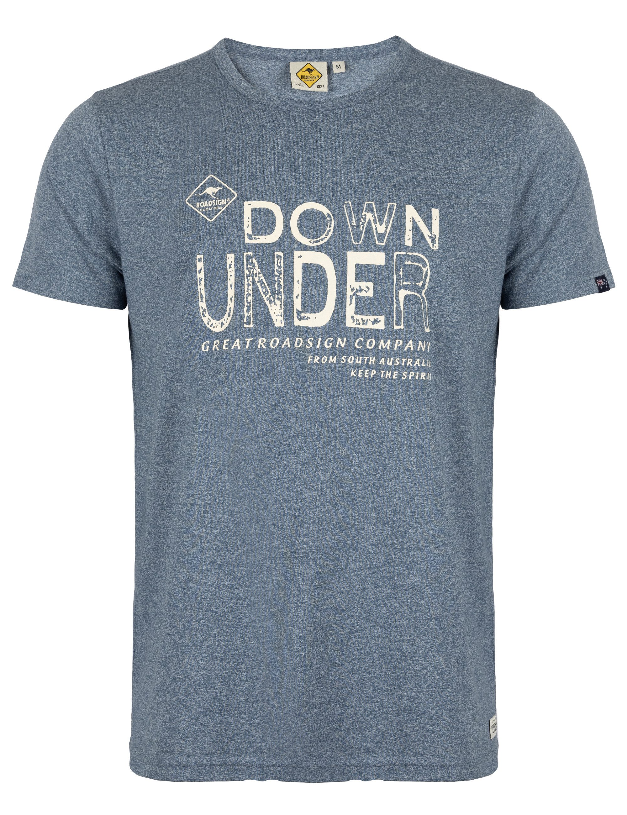 ROADSIGN australia T-Shirt Great RS (1, 1-tlg., 1) mit sportivem Charakter & melierter Optik für entspannte Herbsttage