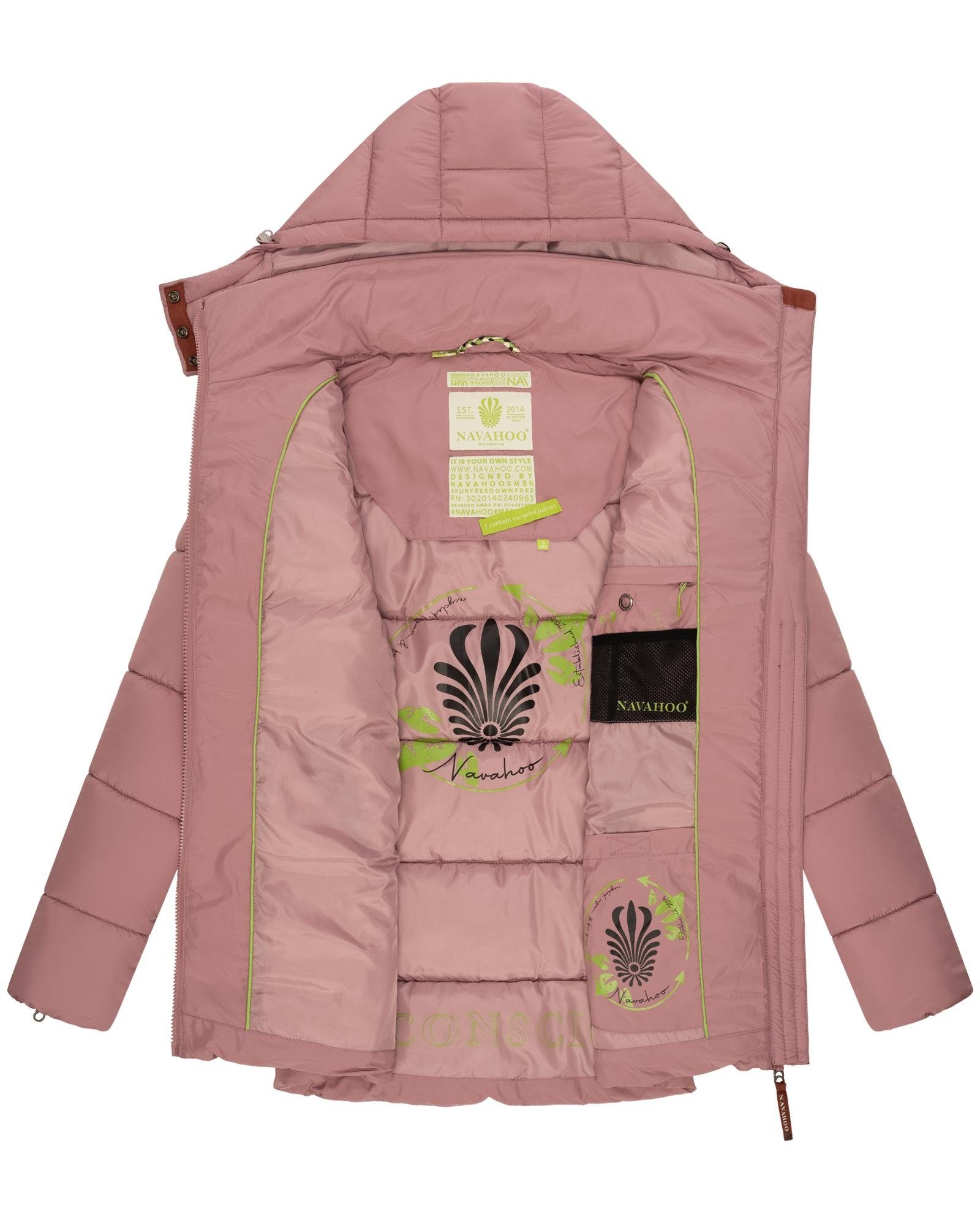 Navahoo Winterjacke Wattewölkchen Modische Damen Steppjacke mit kontrastfarbenen Details